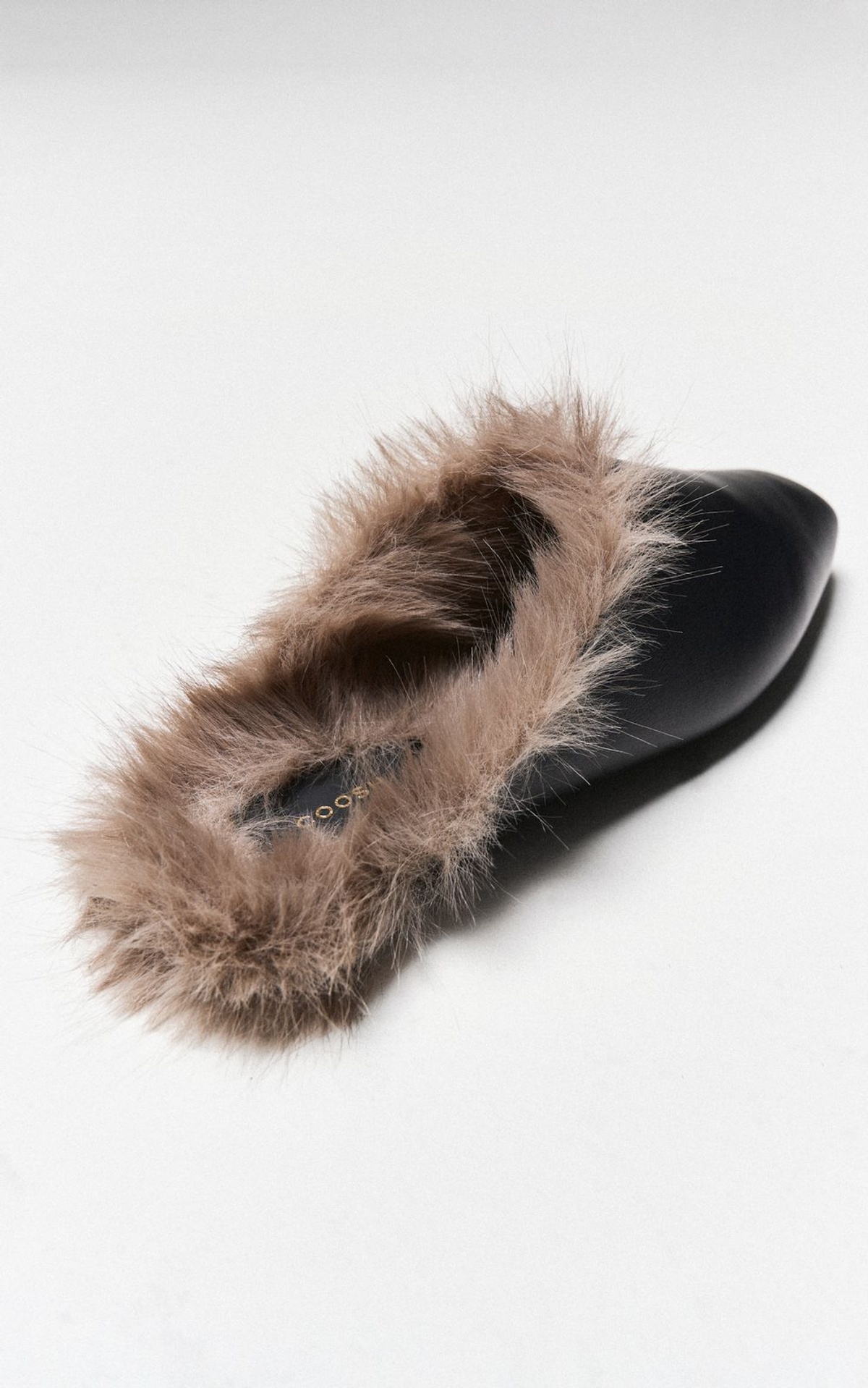 Fur-Trimmed Leather Mules ALMA