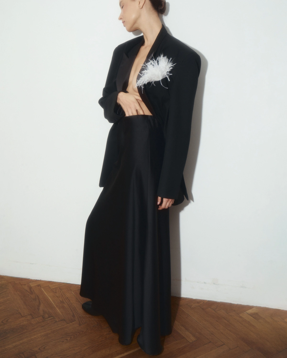 Lingerie Style Satin Maxi Skirt