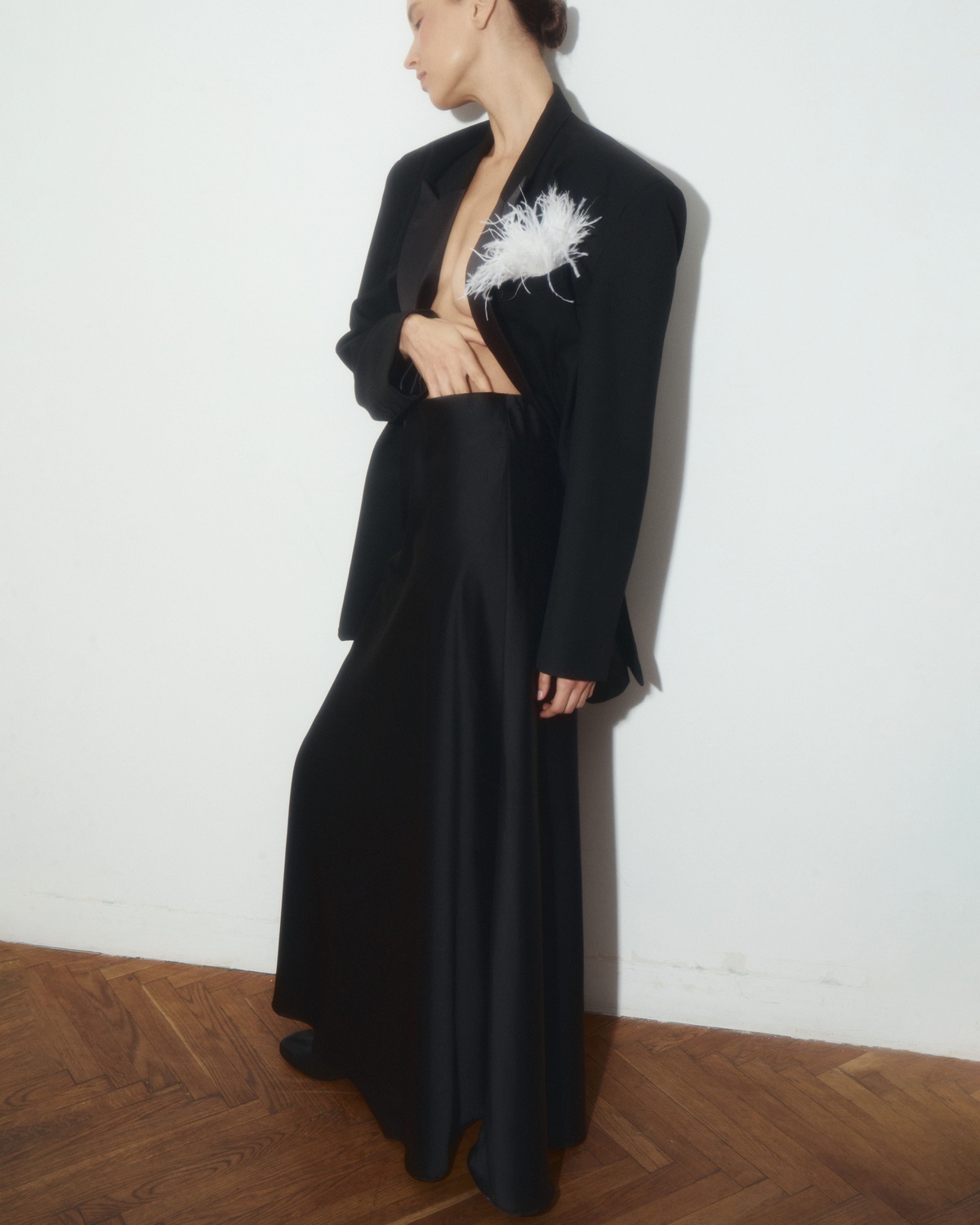 Lingerie Style Satin Maxi Skirt