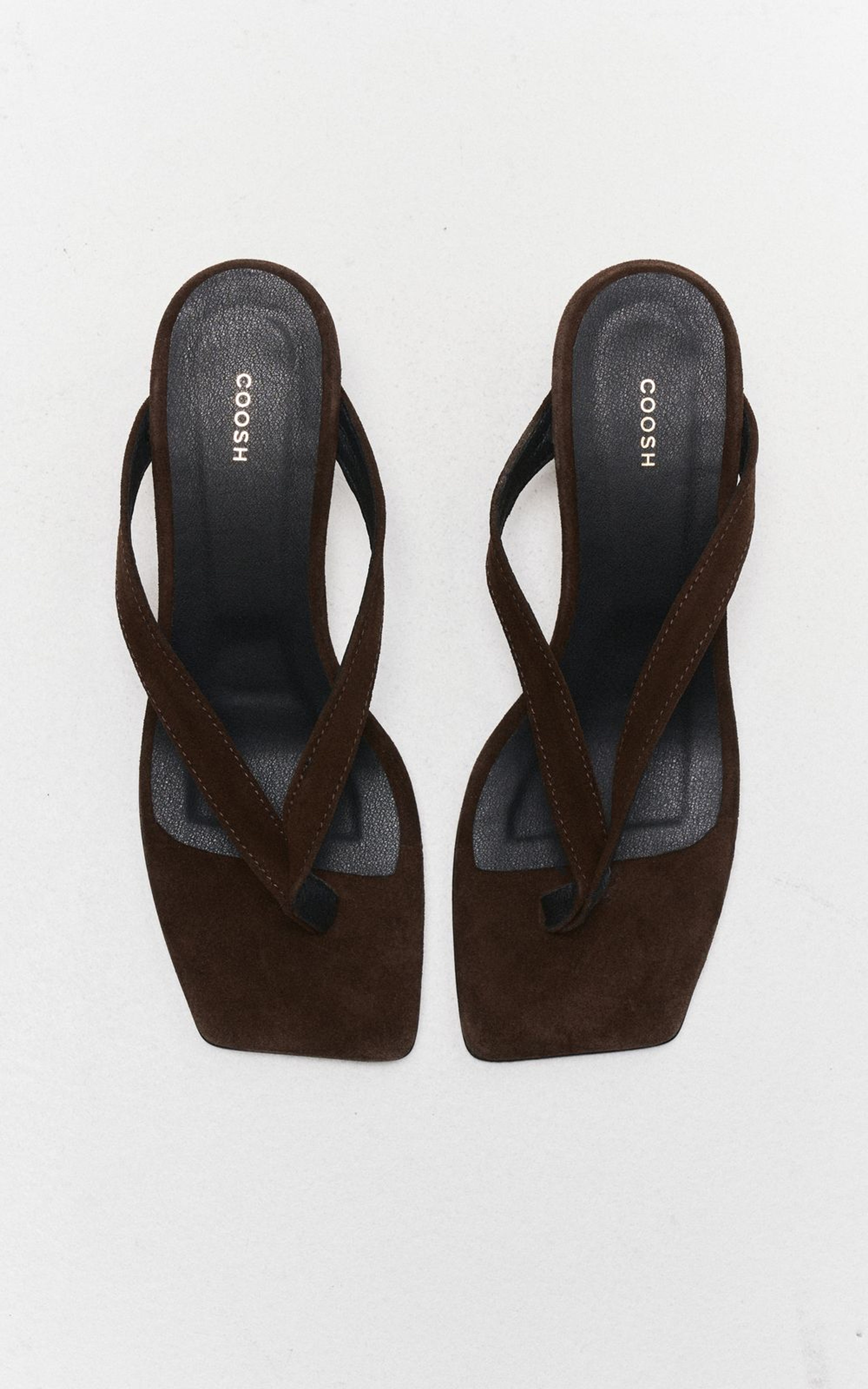 Suede Slides-Mules on Kitten Heels