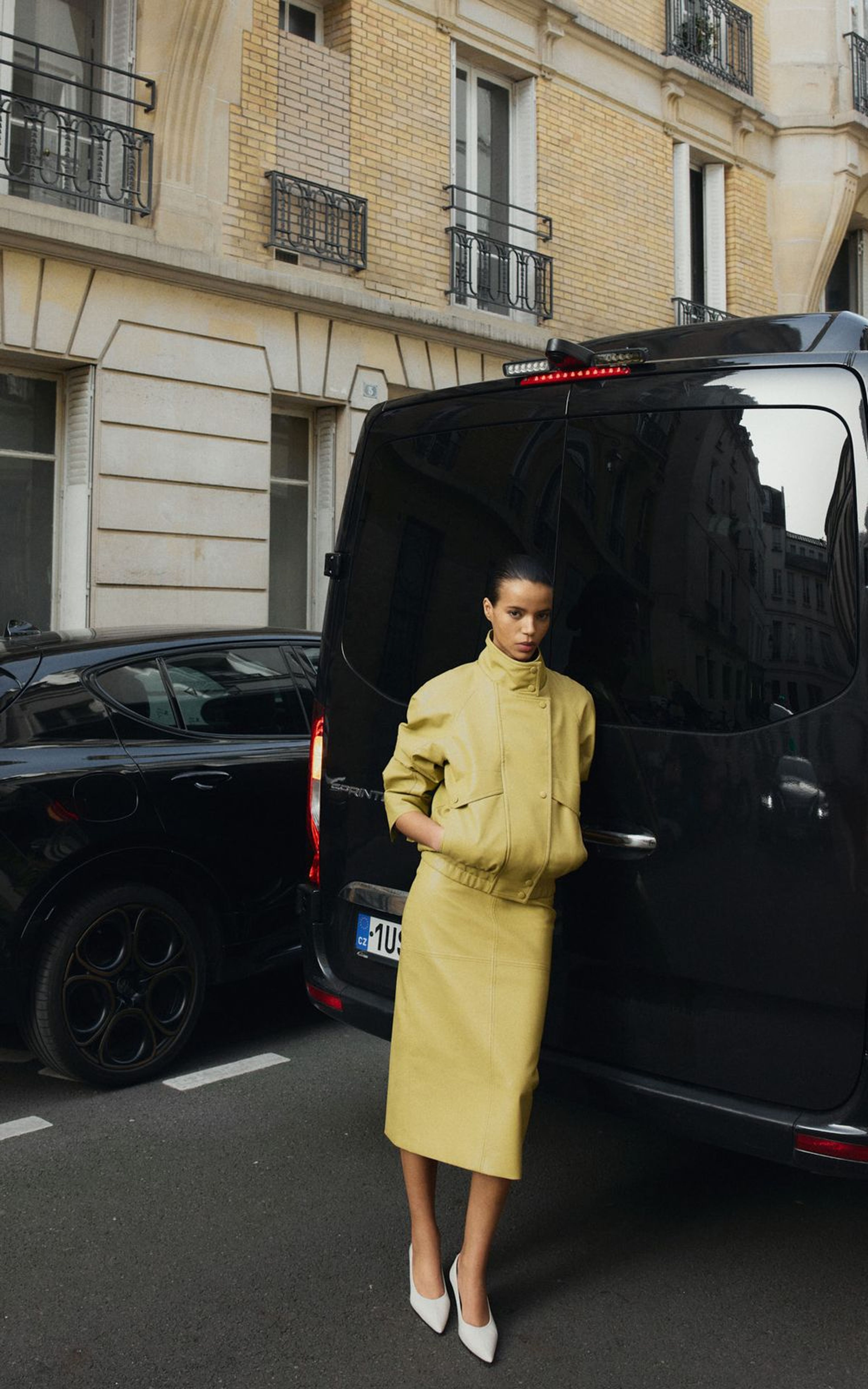 Faux Leather Midi Skirt