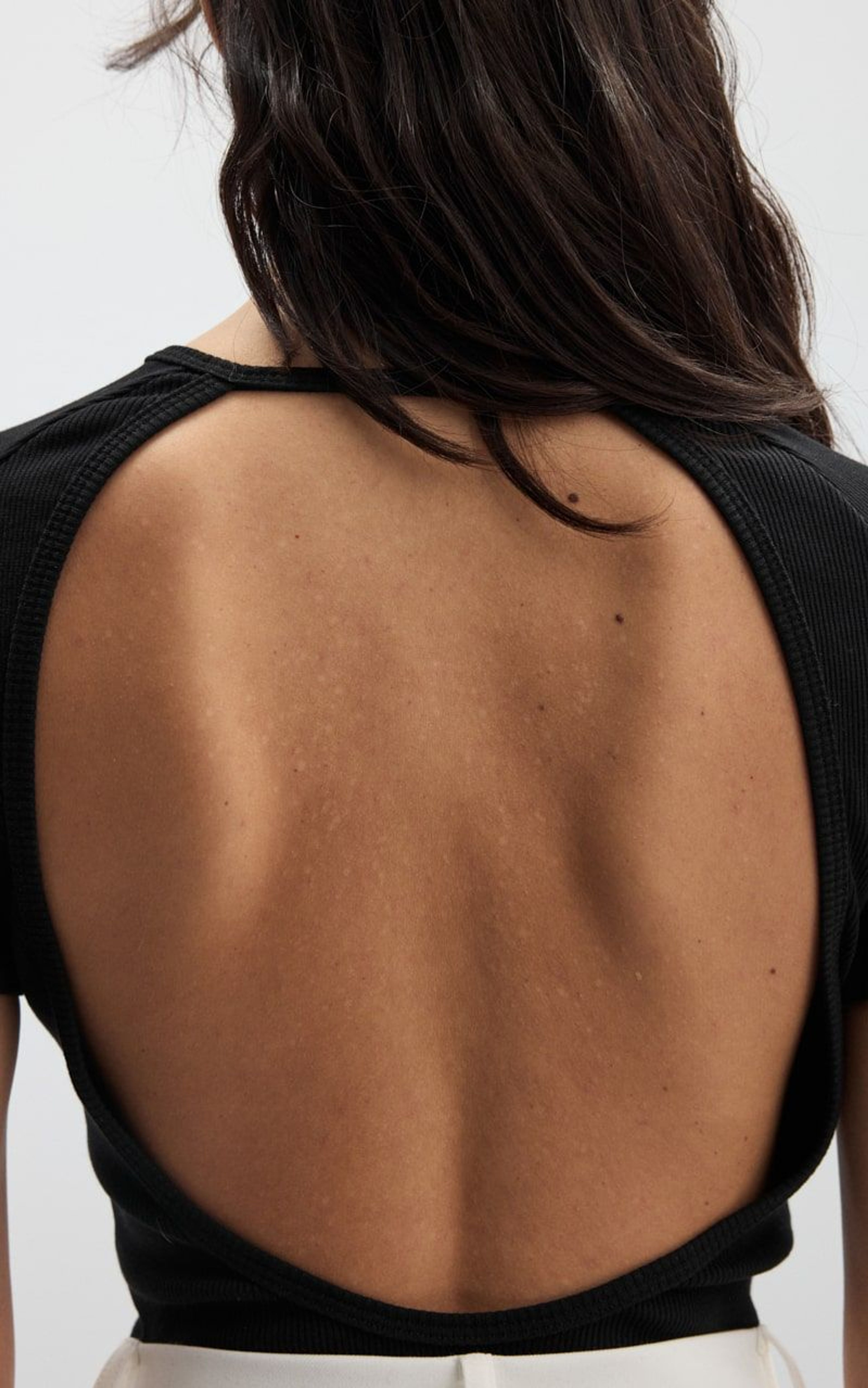 Body T-shirt z Odkrytymi Plecami