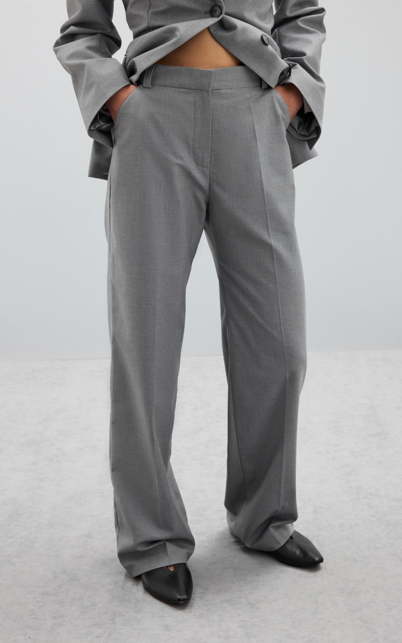 Straight-cut Pants - Grey | COOSH