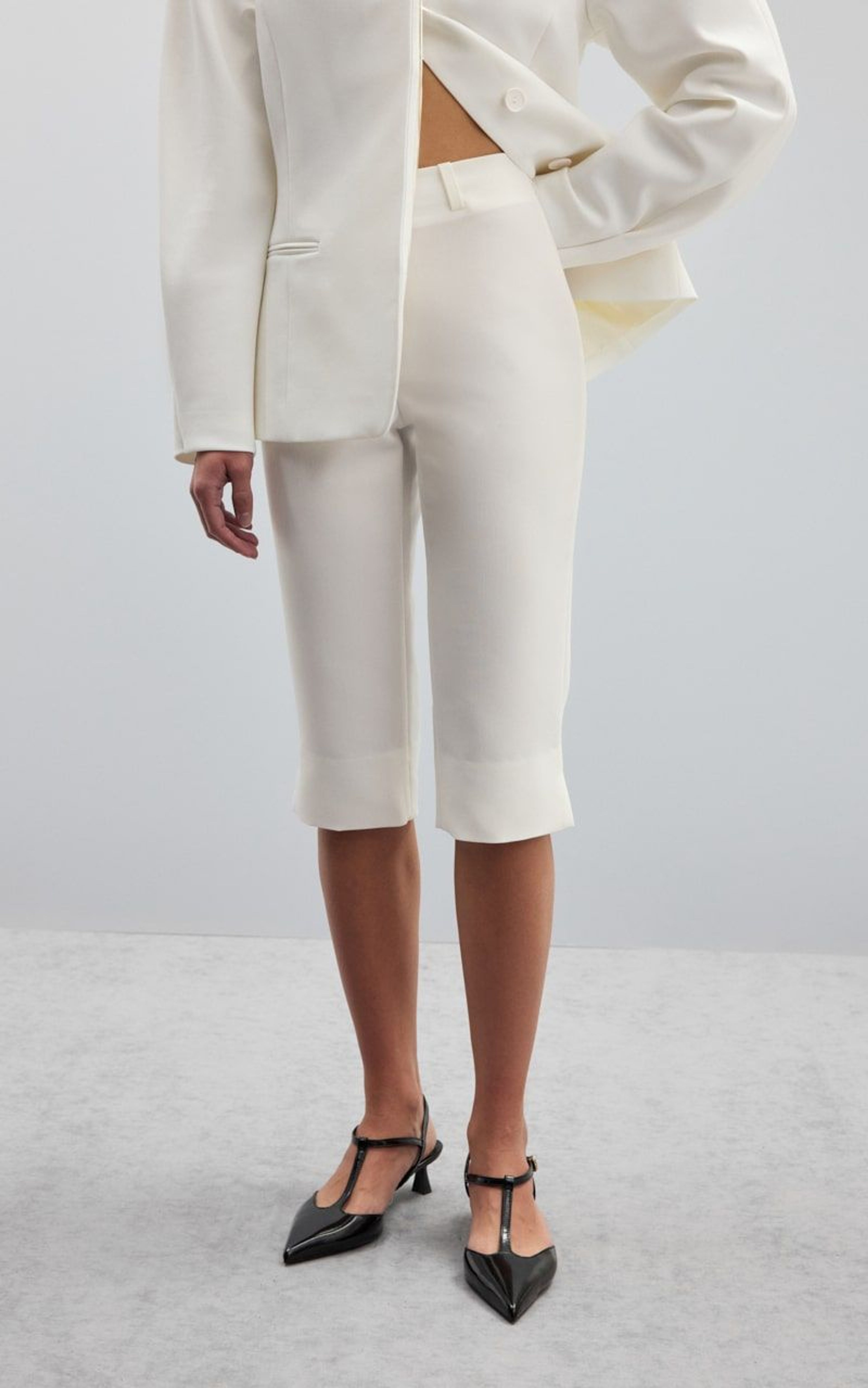 Classic Suit Fabric Capris