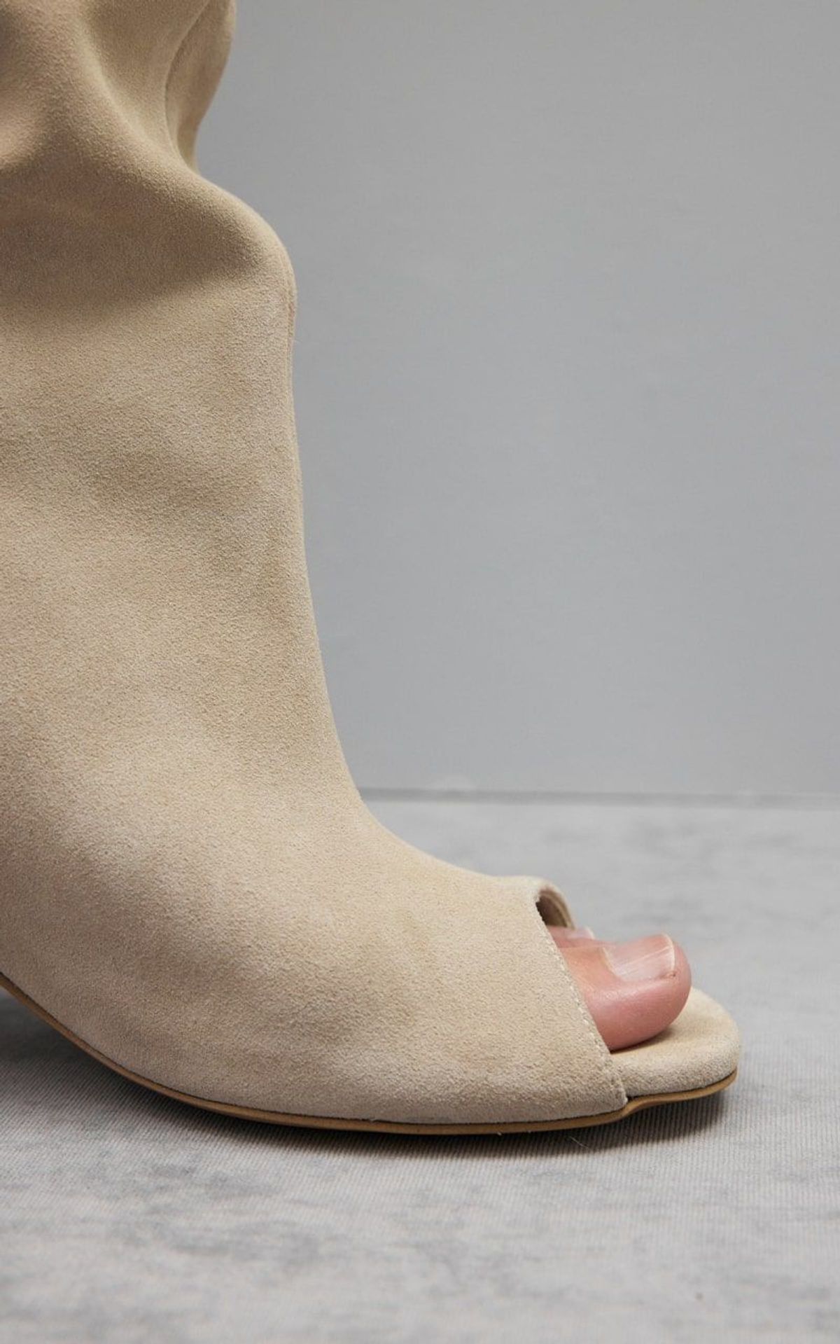 Suede SAFARI BOOTS with Open Toe