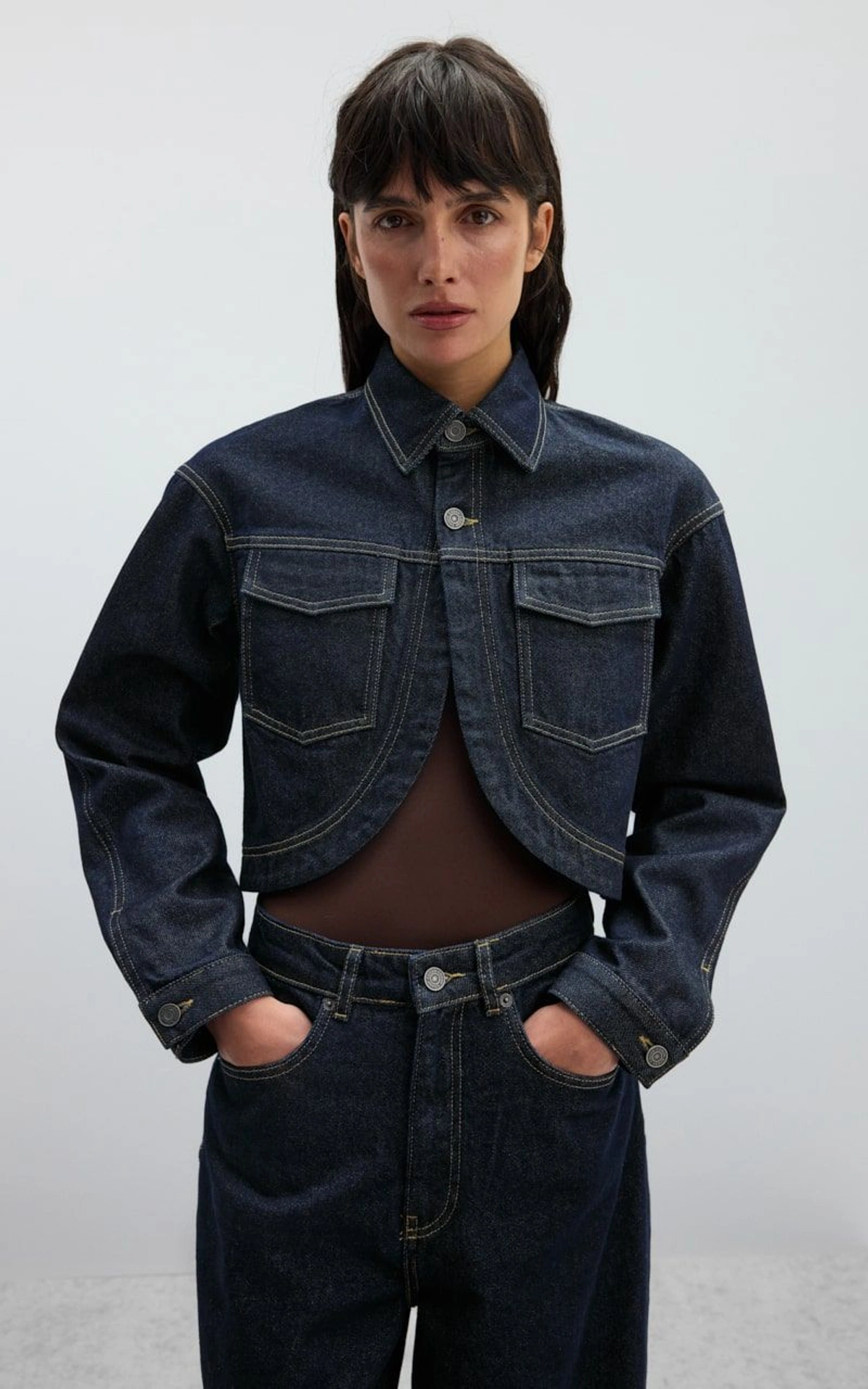 Krótka Kurtka Jeansowa RAW DENIM