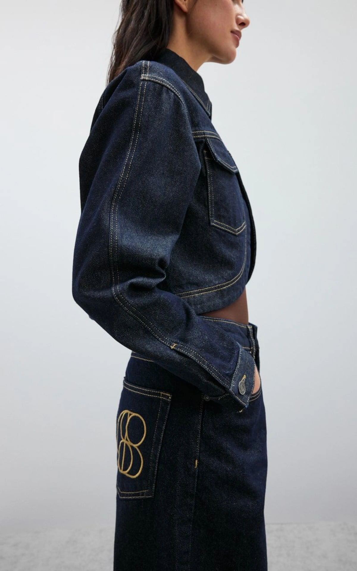 Krótka Kurtka Jeansowa RAW DENIM