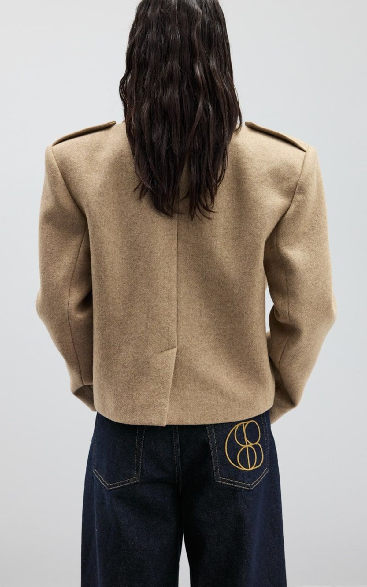 ARISS Cropped Woolen Coat