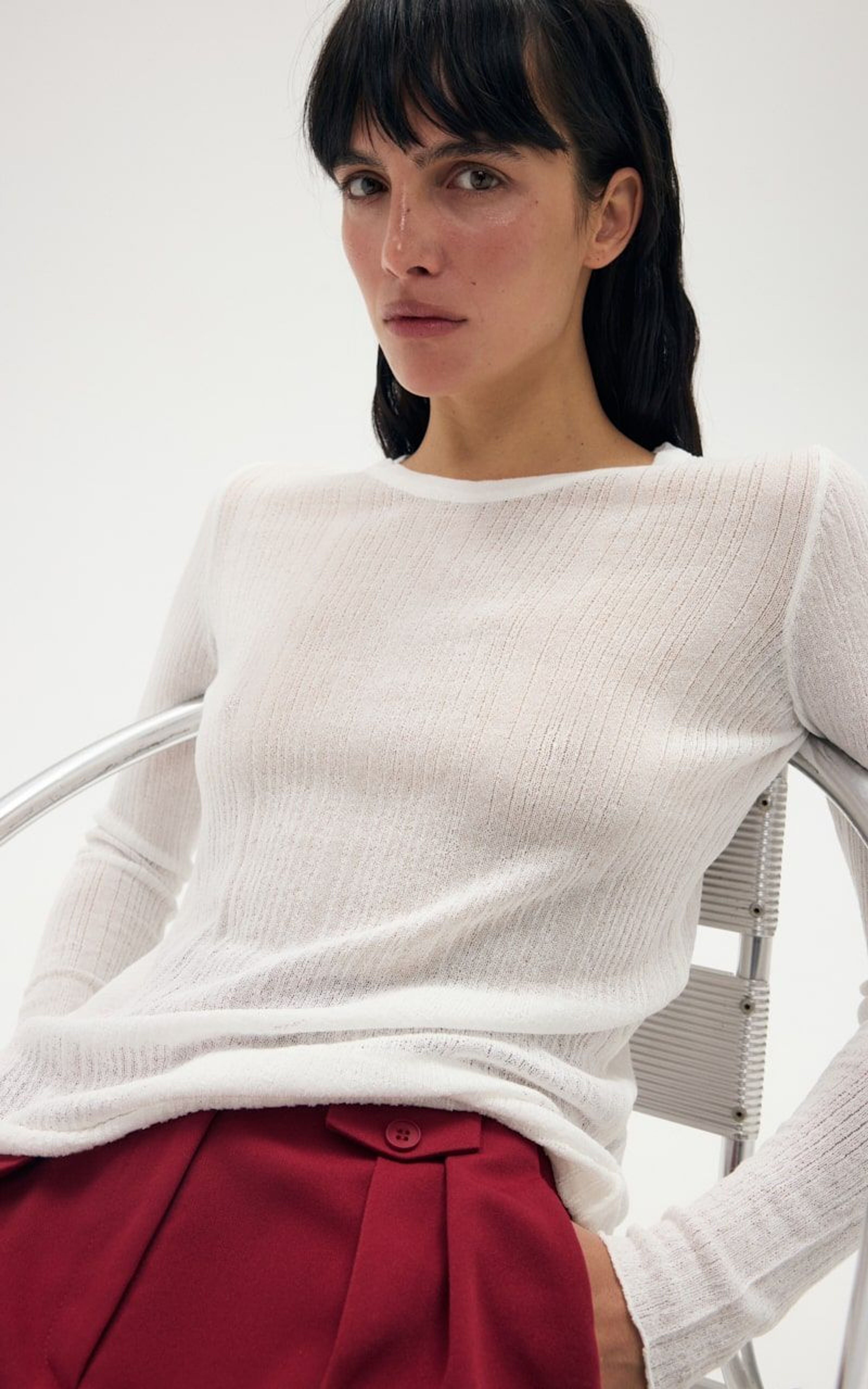 Лонгслів напівпрозорий