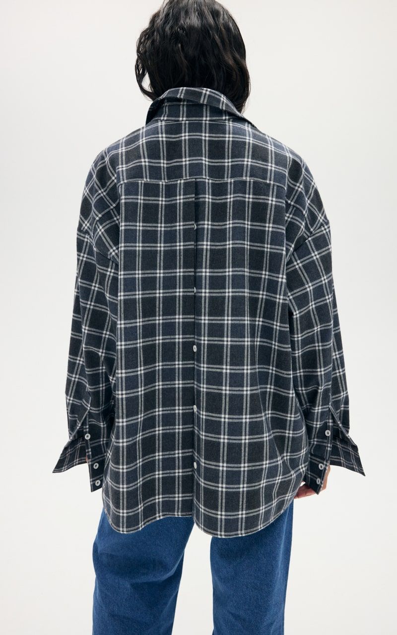 Oversized Checkered Shirt - Blue | COOSH