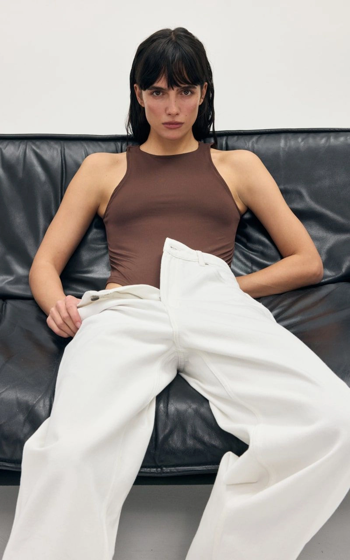 SECOND SKIN Halter Neck Bodysuit