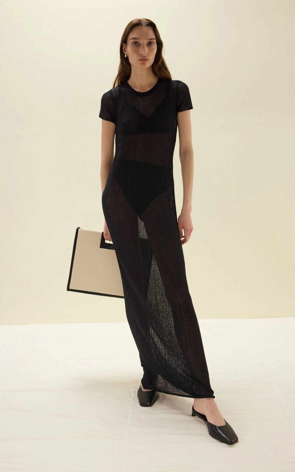 Translucent Viscose Maxi Dress