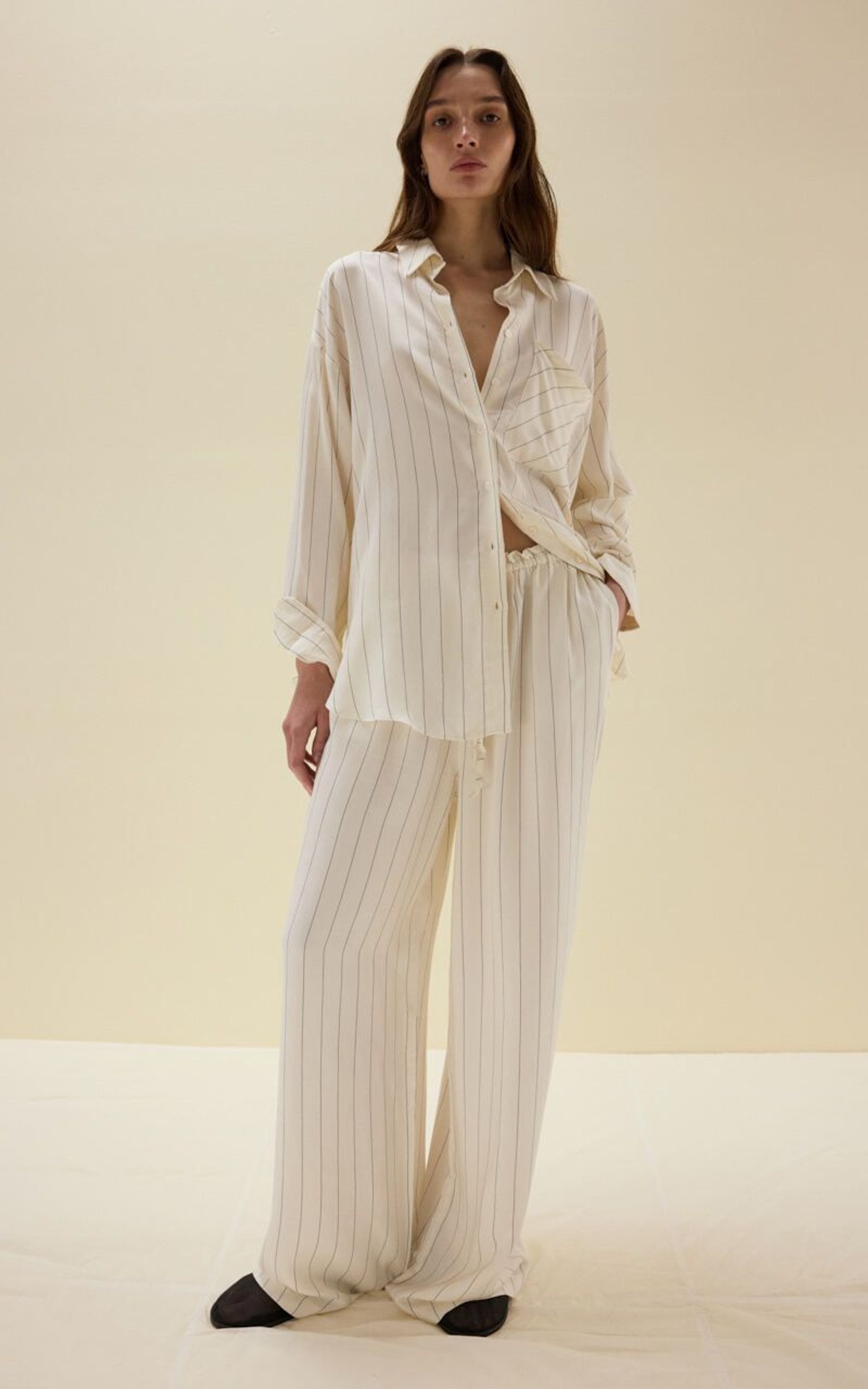 Viscose Trousers with Ties
