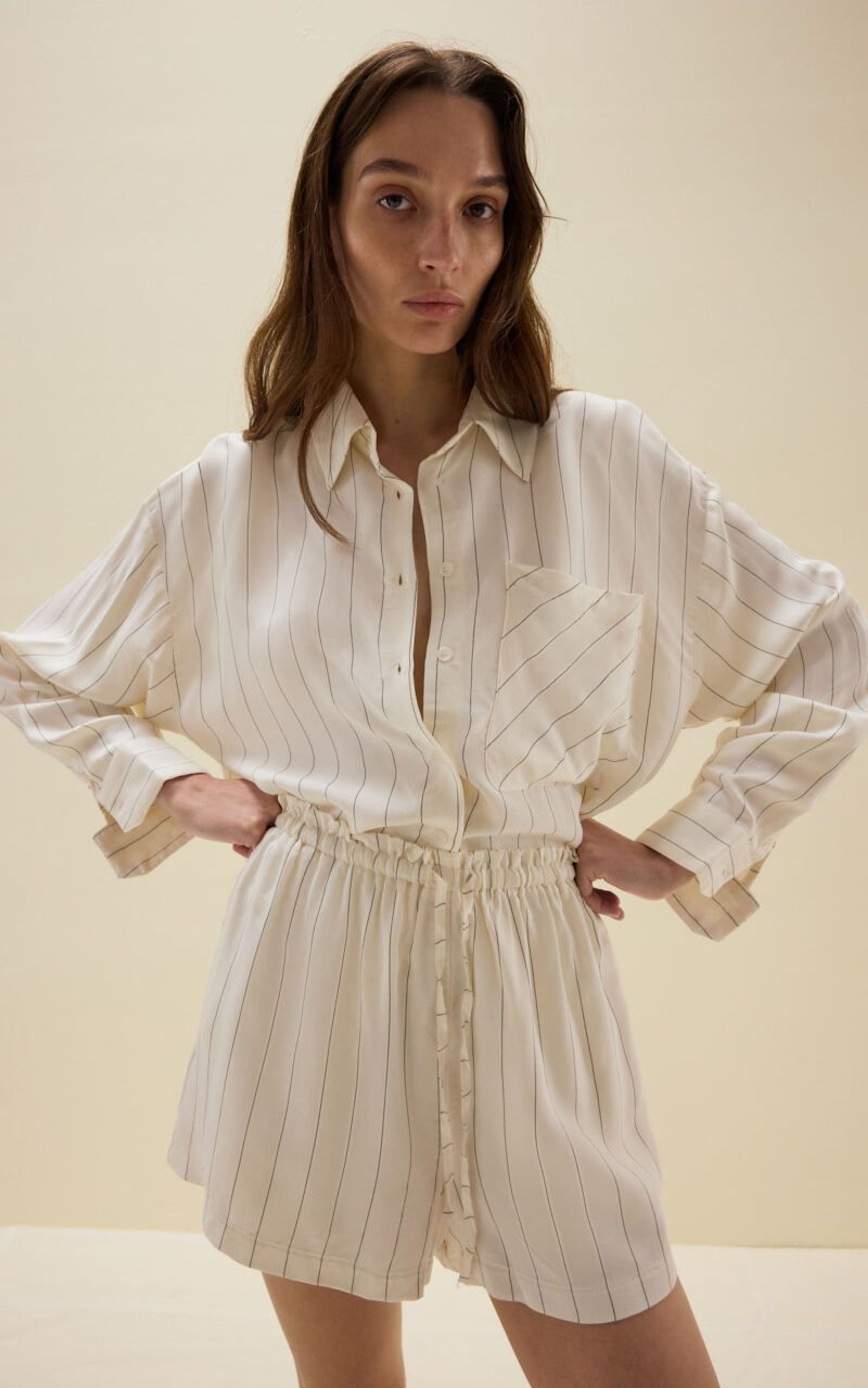 Viscose Shorts with Ties