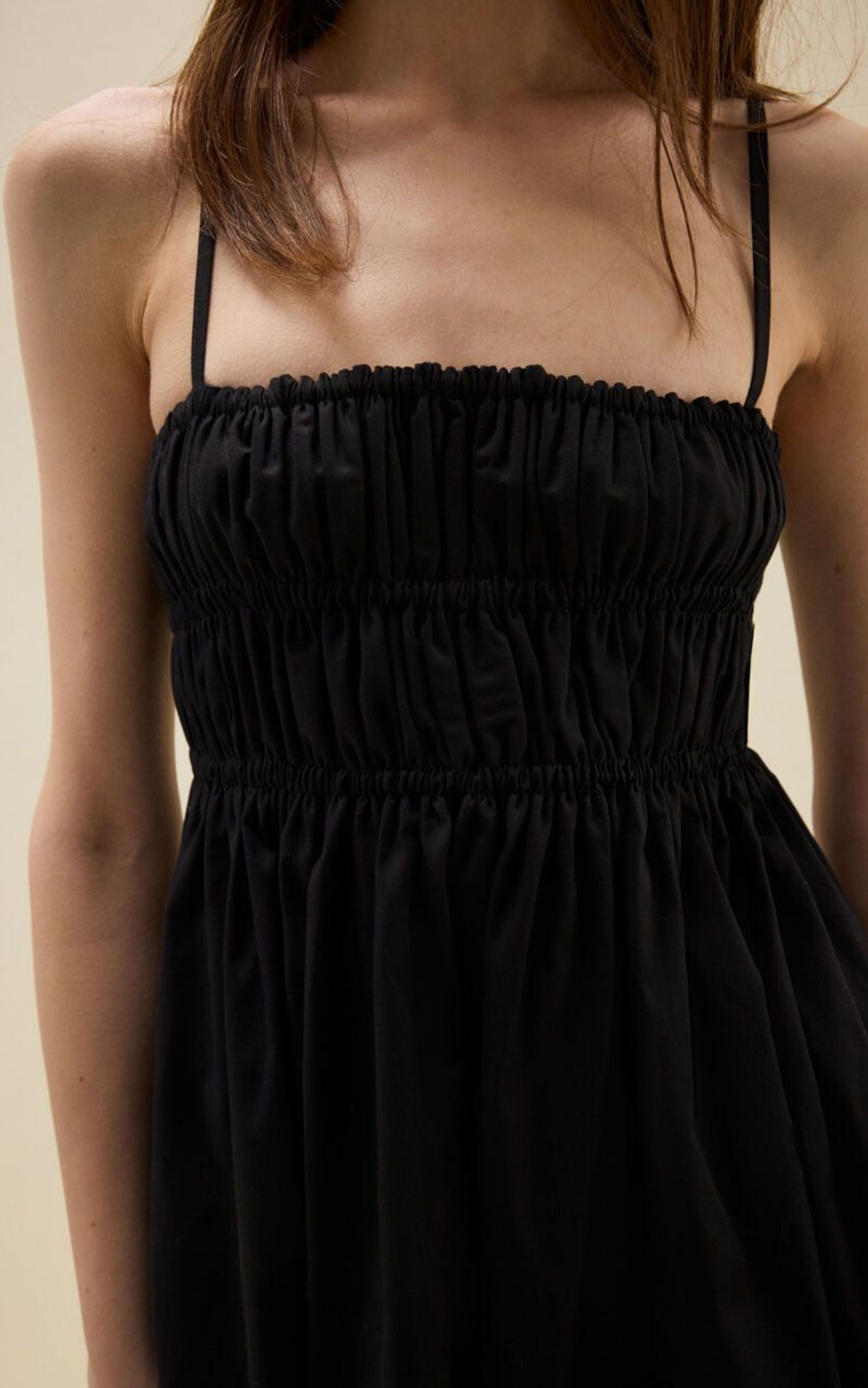 Сарафан міні SAVANNA з бавовни на тонких бретелях