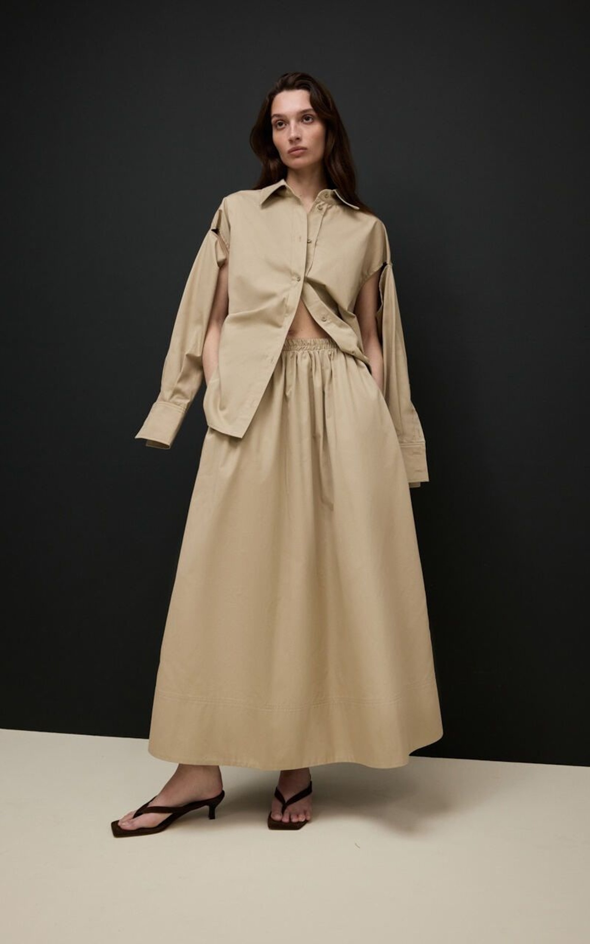 SIERRA Cotton Skirt with Slits
