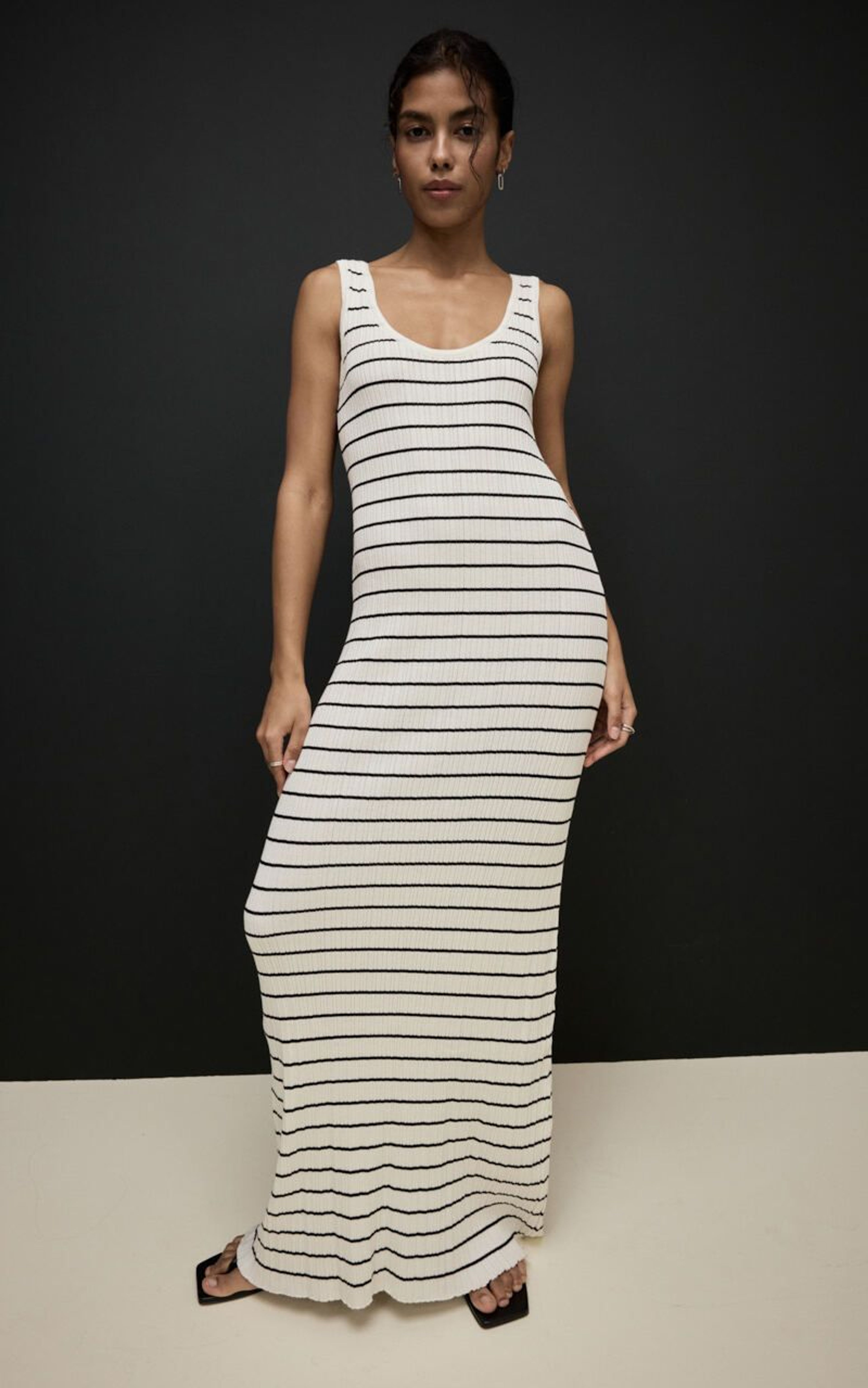 Striped Knitted Maxi Dress