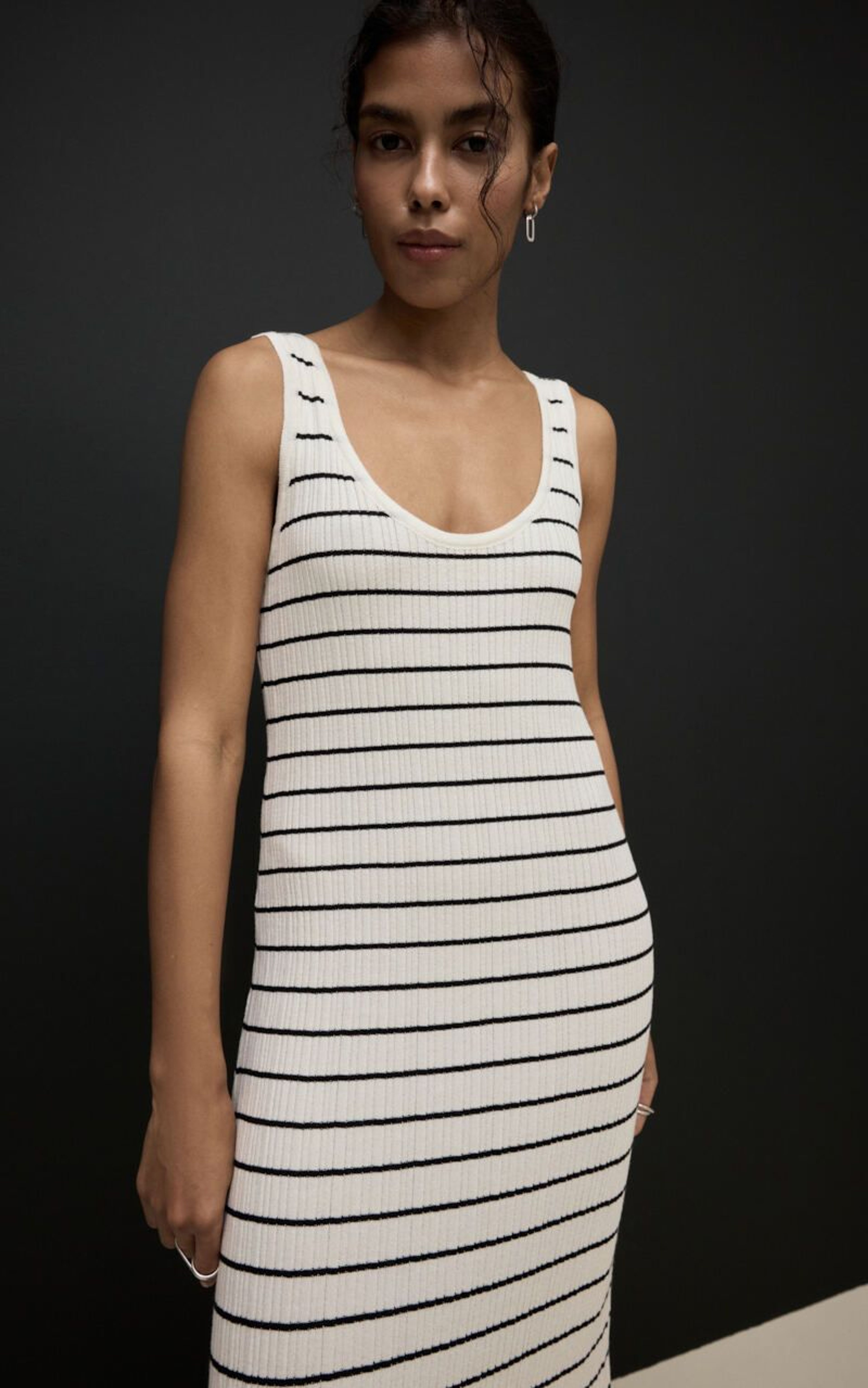 Striped Knitted Maxi Dress