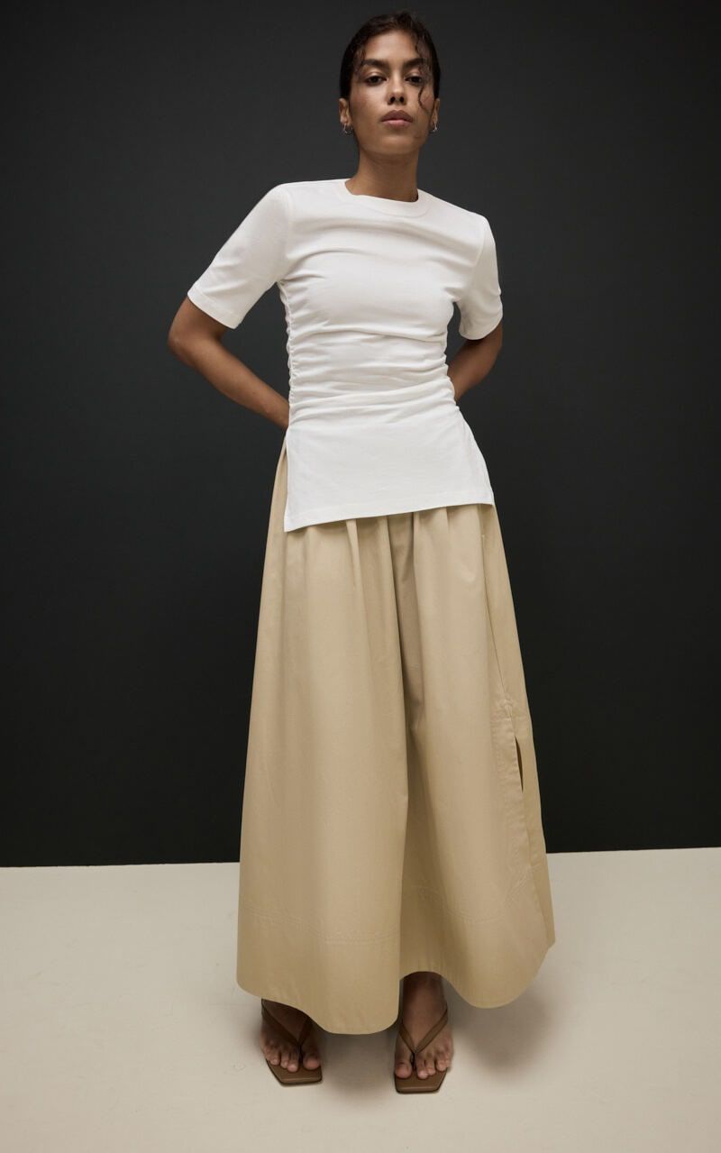 トップス TC BROAD DRAPE SHIRT/WHITE TC BROAD DRAPE SHIRT/WHITE | ato AOYAMA