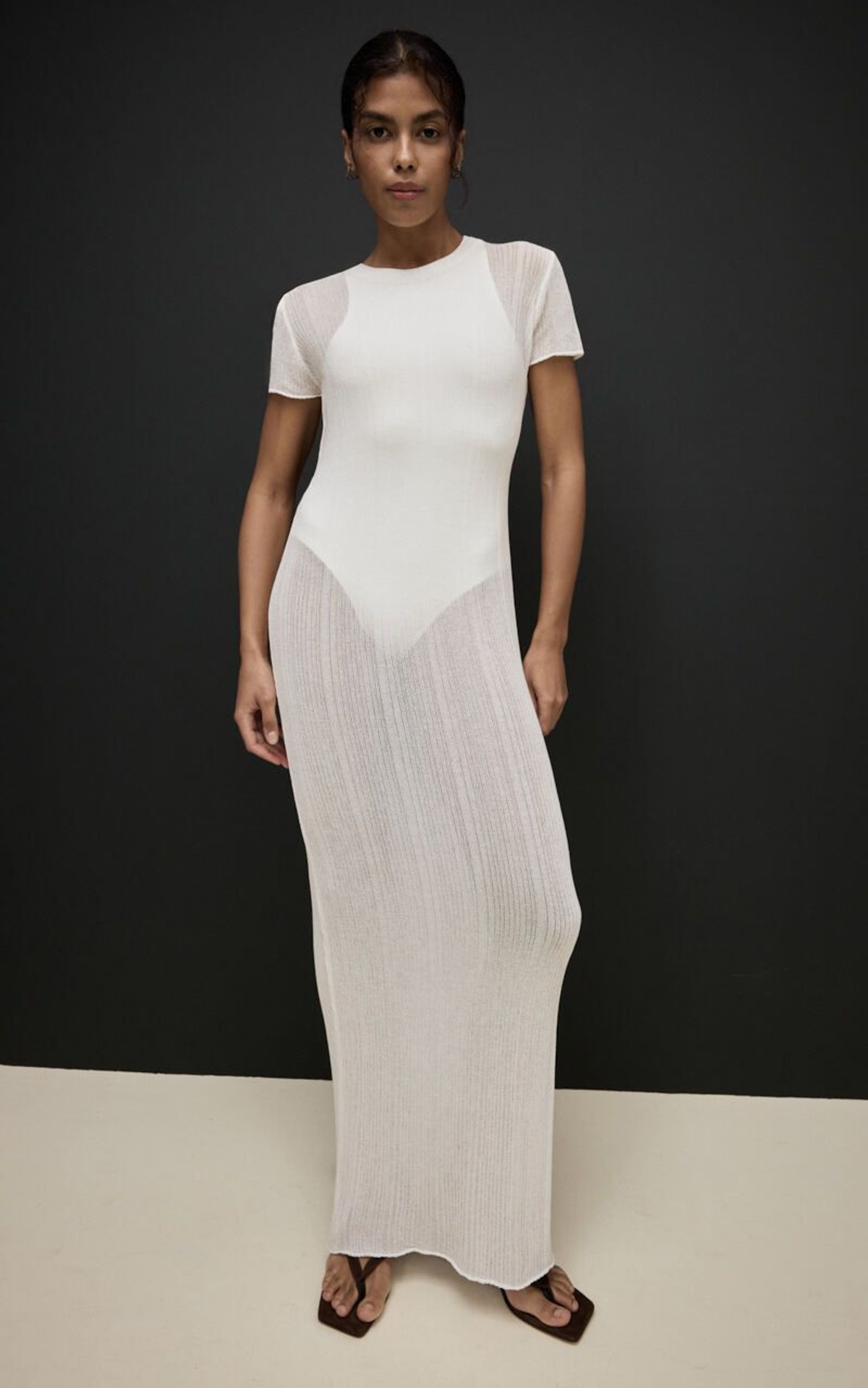Translucent Viscose Maxi Dress