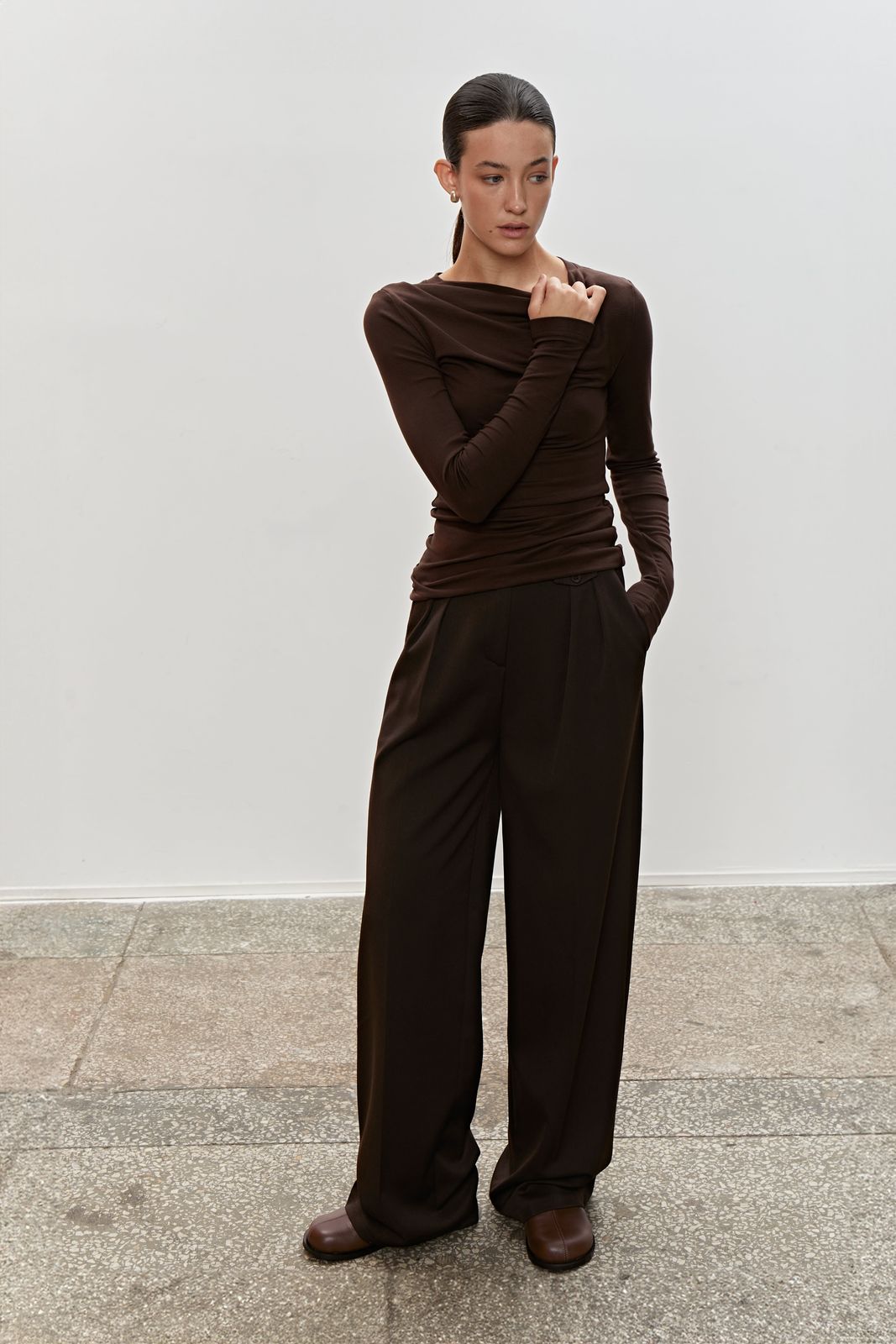 Штани палаццо BASIC - Шоколад | COOSH