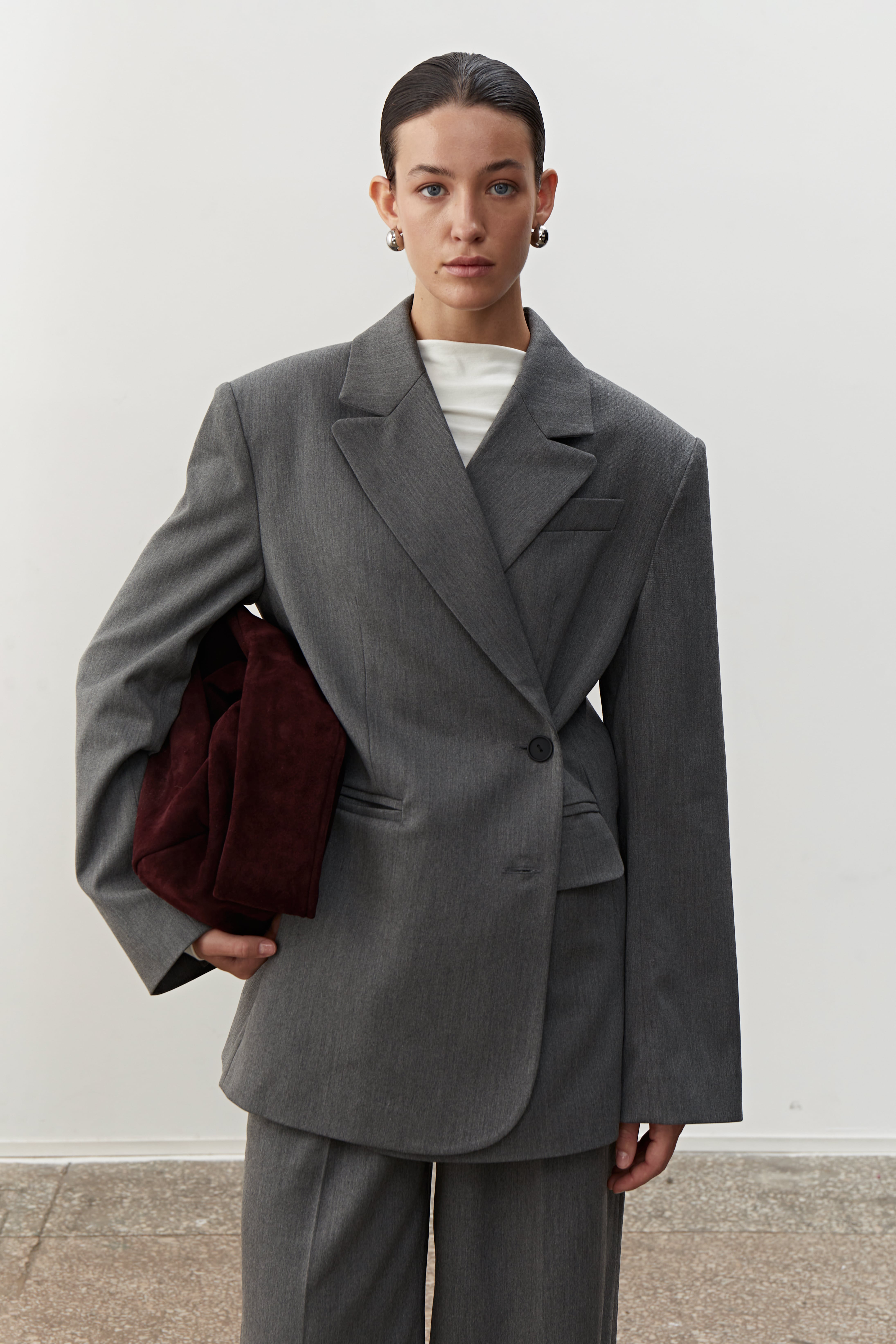 90s tweed tailored jacket 短丈 ポーカーズ Casual Tweed Blazer Jacket for Women Cropped Open Front