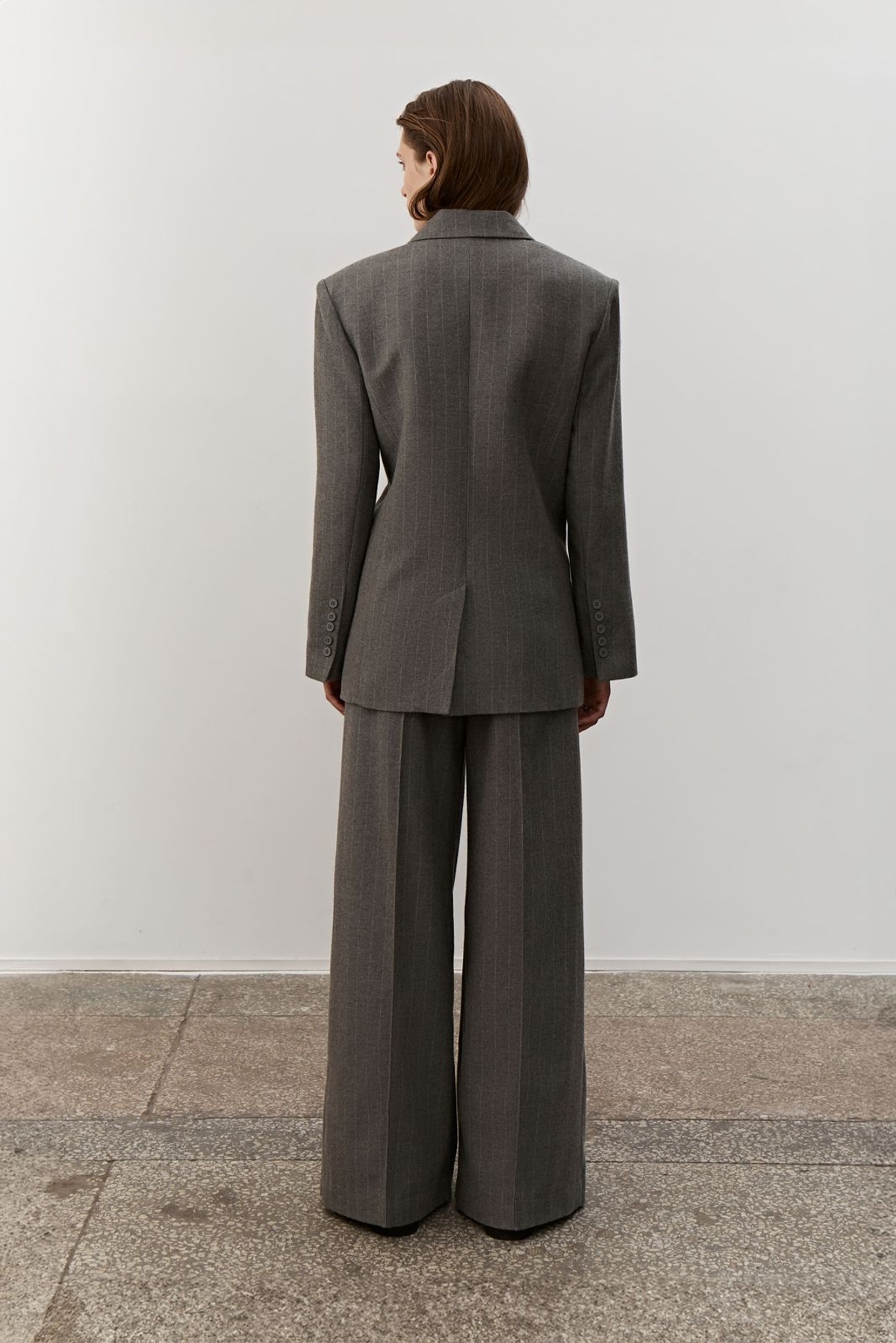 Striped Wool Transformer Blazer JIL