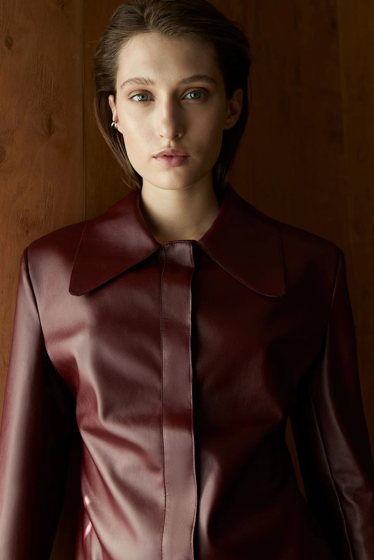 Silhouette Shirt SAGE in Smooth Leather