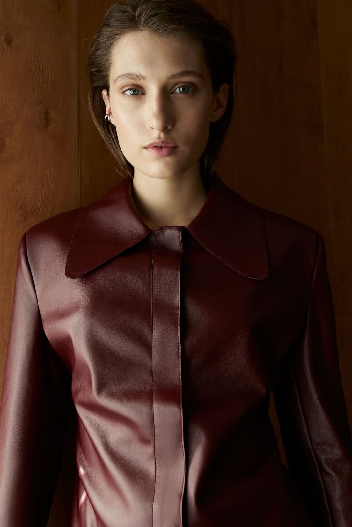 Silhouette Shirt SAGE in Smooth Leather