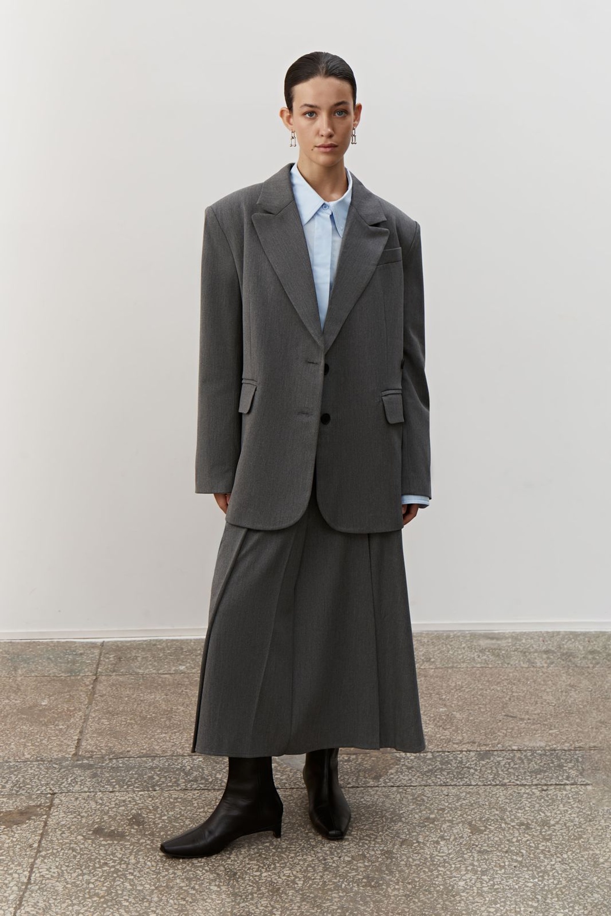 Pleated Midi Skirt