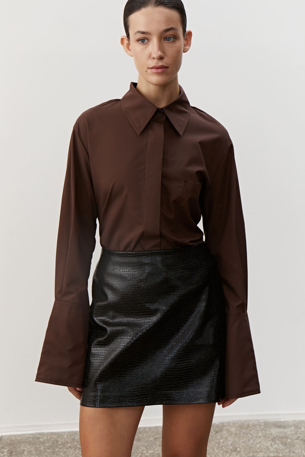 無料配送 ◆ SCULPTOR ◆ Western Faux Leather Micro Skirt coosh16864__preview.jpg