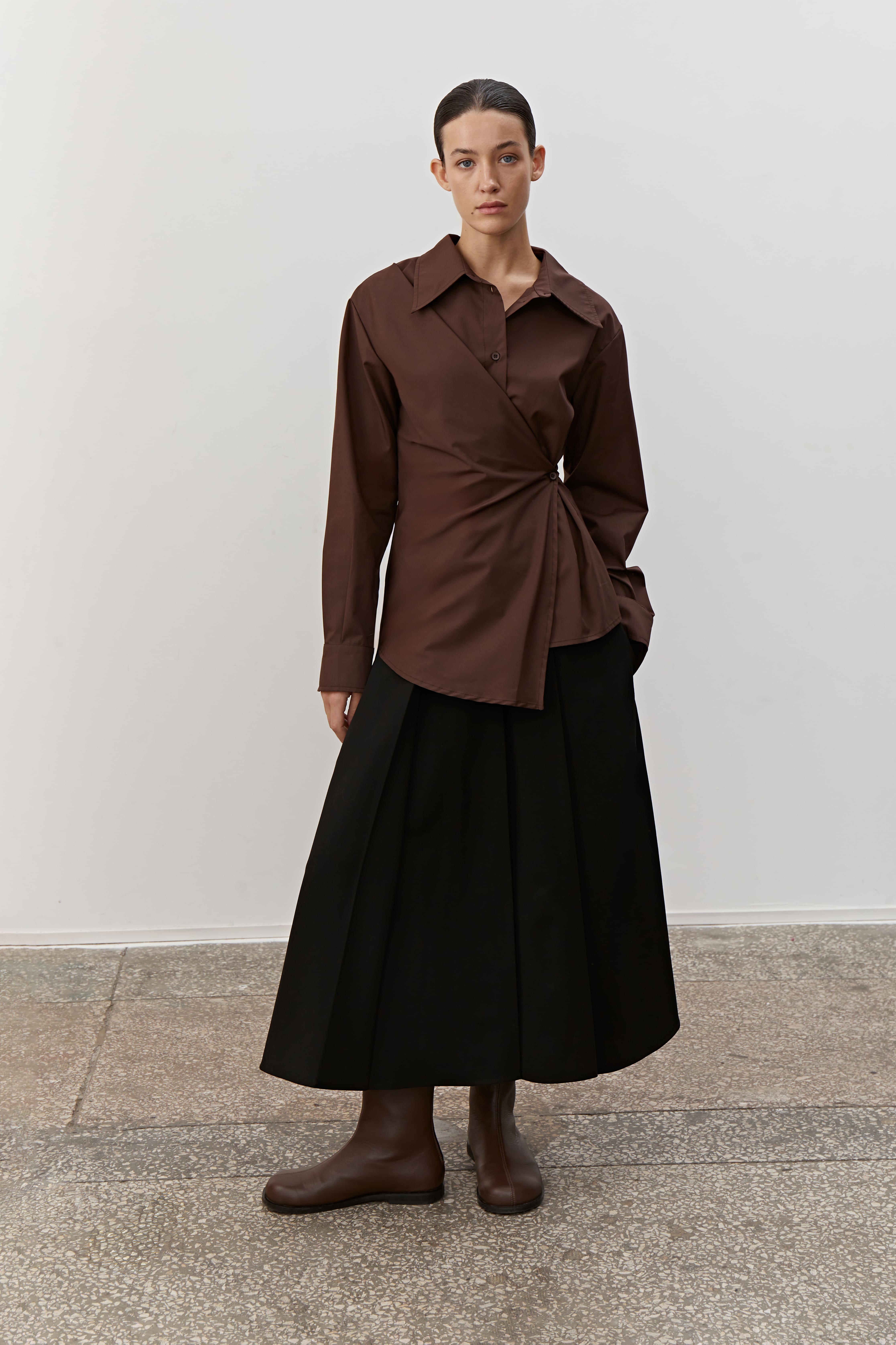 [ KIRSH ]★KIRSH MIDI PLEATS SKIRT KIRSH MIDI PLEATS SKIRT[MELANGE GRAY] - KIRSH | 60% - Asian