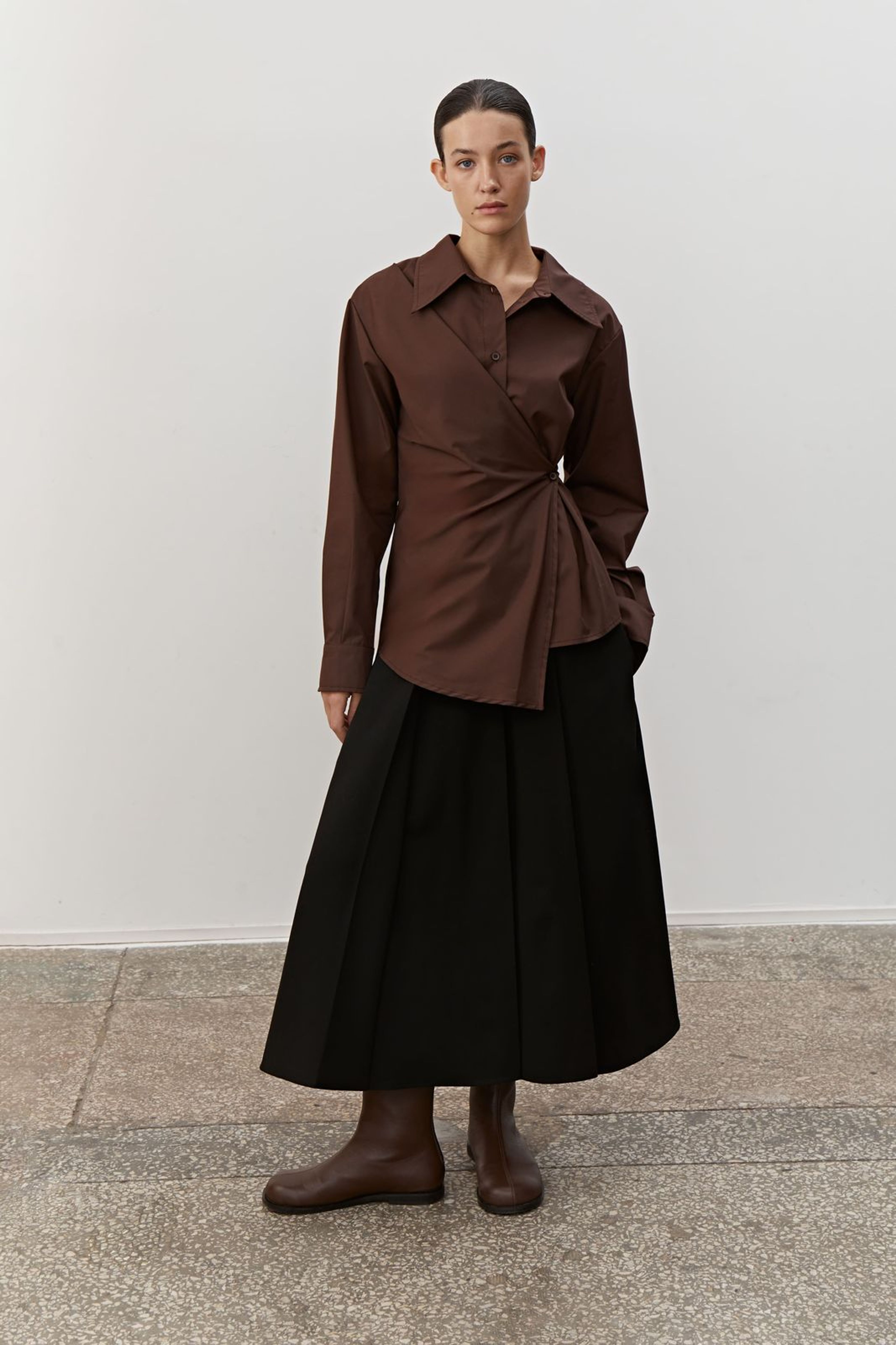 Pleated Midi Skirt