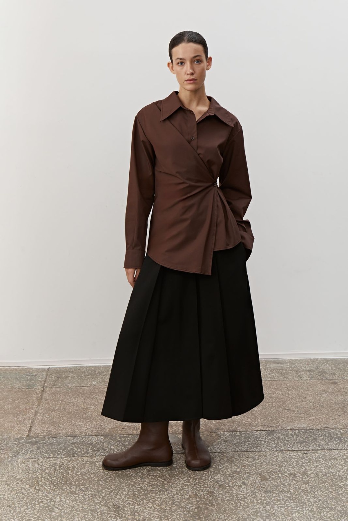 Asymmetric Wrap Shirt