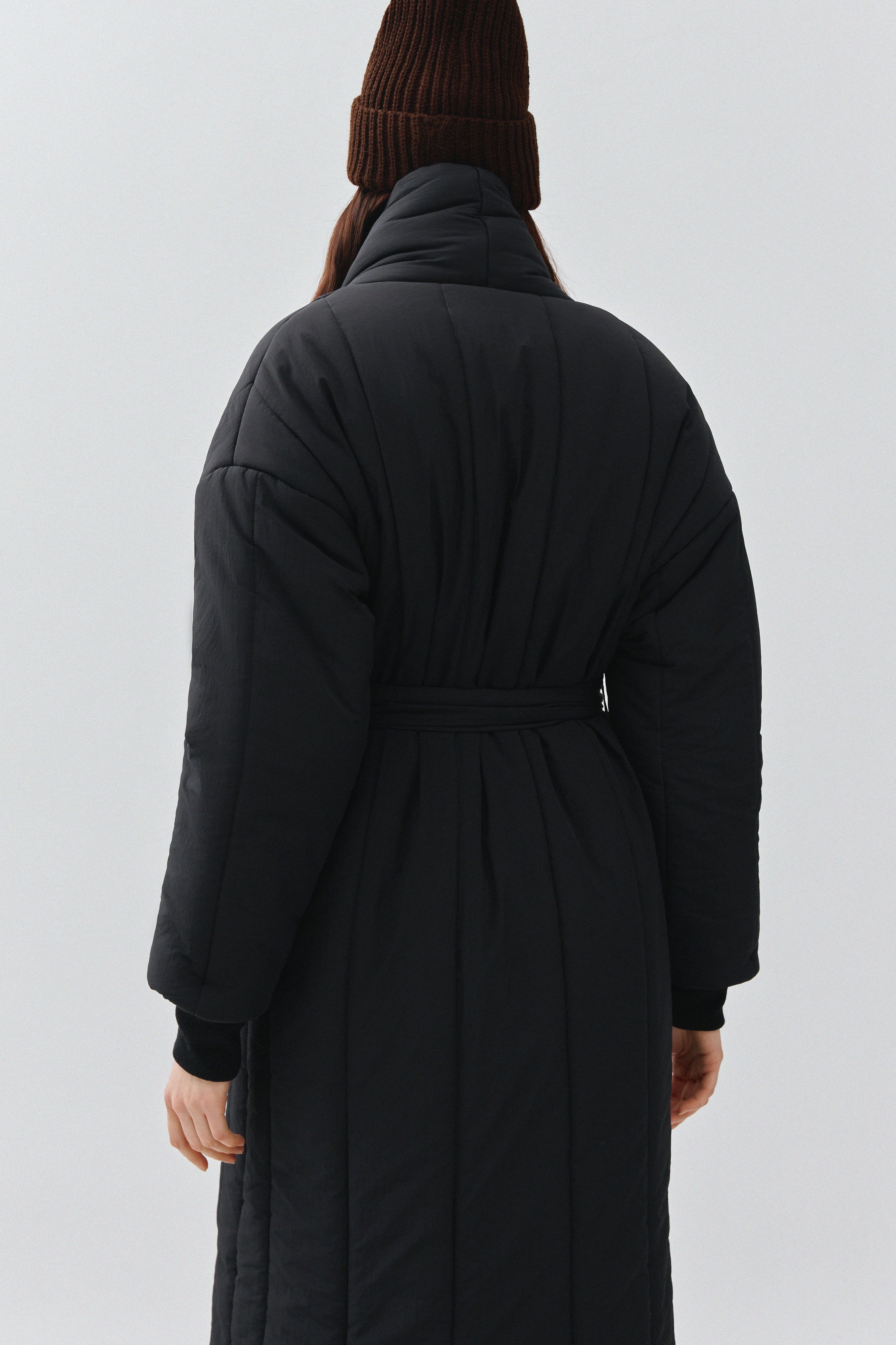 Kimono Puffer Jacket - Black | COOSH