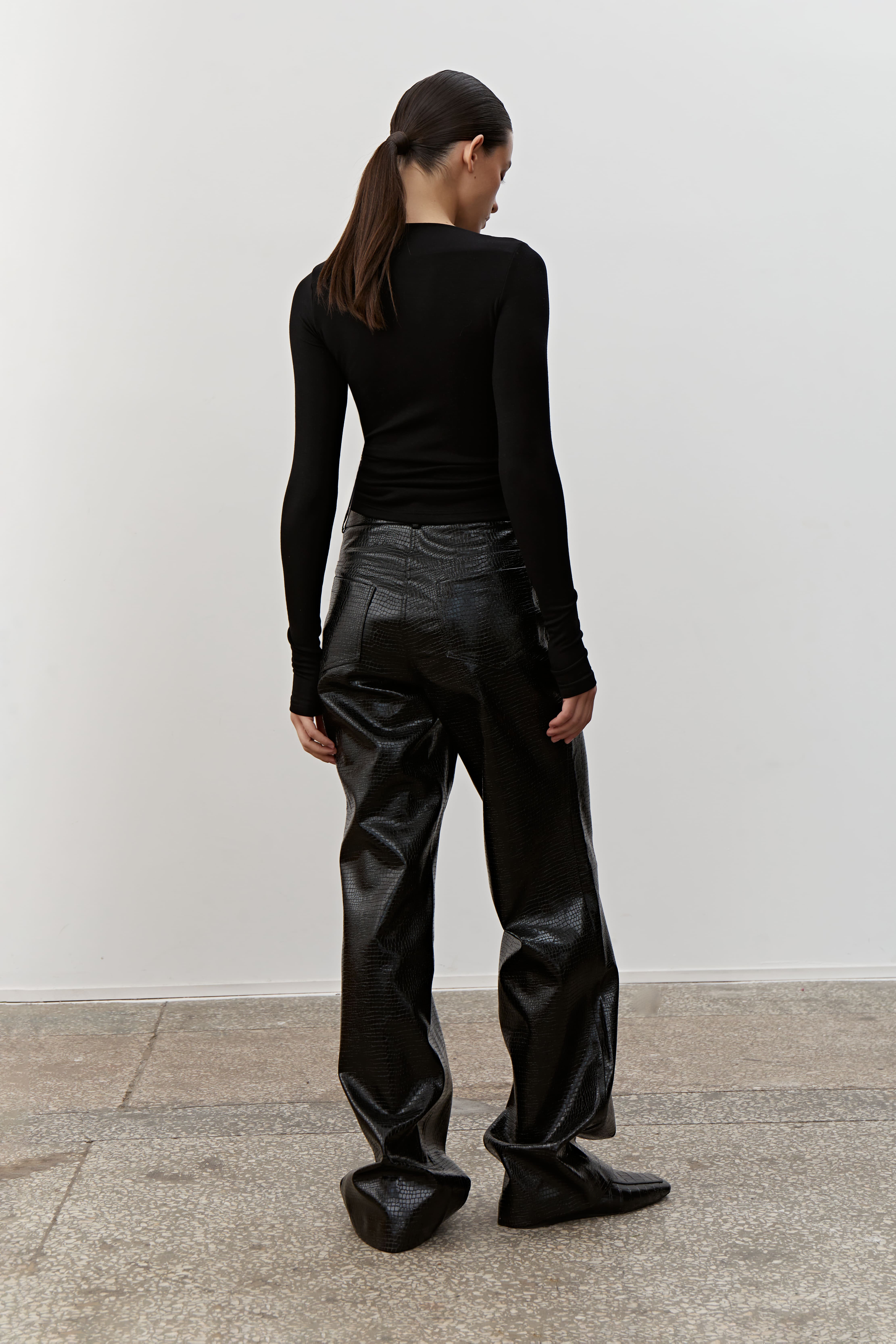 NUTEMPEROR WIDE PU LEATHER PANTS サイズ3 NUTEMPEROR(ナットエンペエラー) WIDE PU LEATHER PANTSワイド