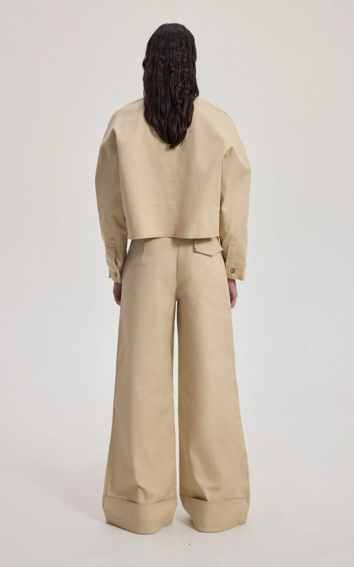 Штани бавовняні з манжетами WIDE LEG