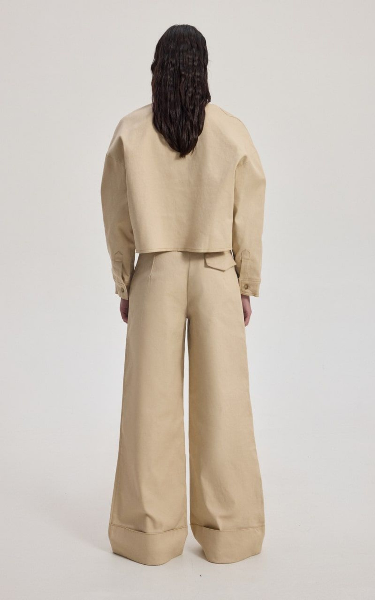Cropped Jacket with Chest Pockets
