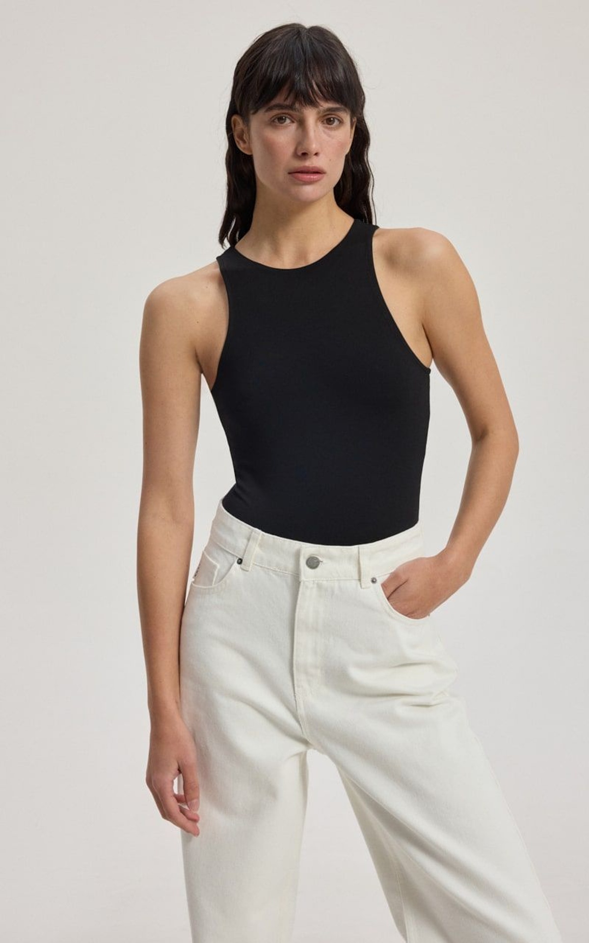 SECOND SKIN Halter Neck Bodysuit