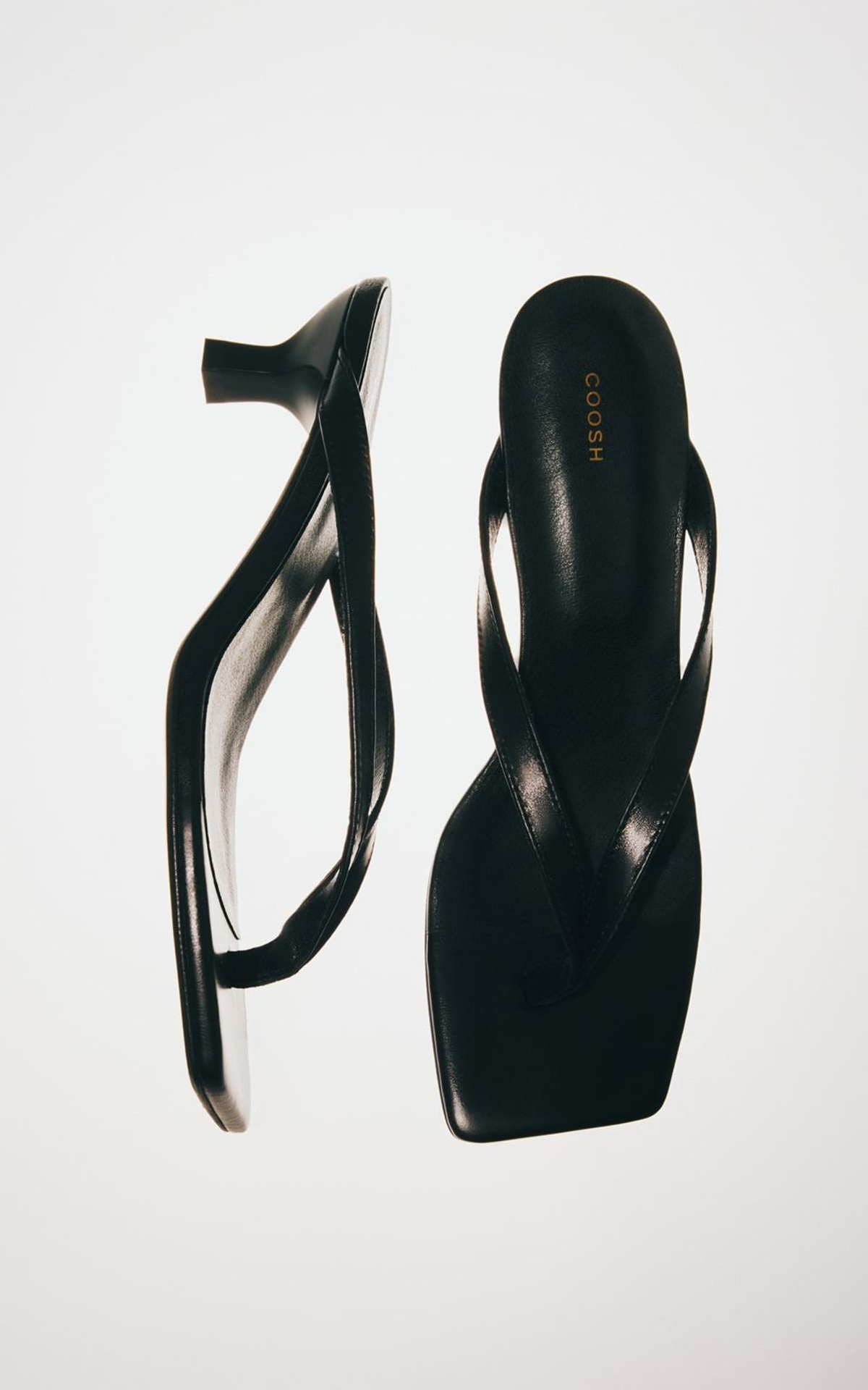 Leather Slides-Mules on Kitten Heels