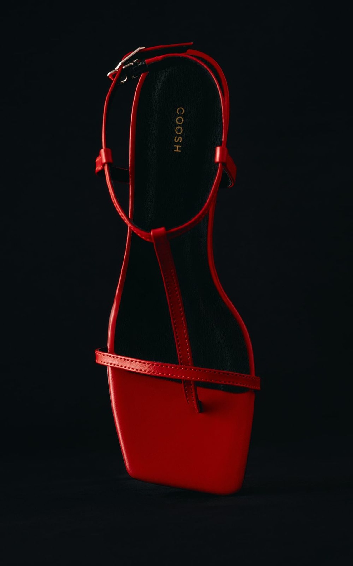 Leather Heeled Sandals with Thin Straps