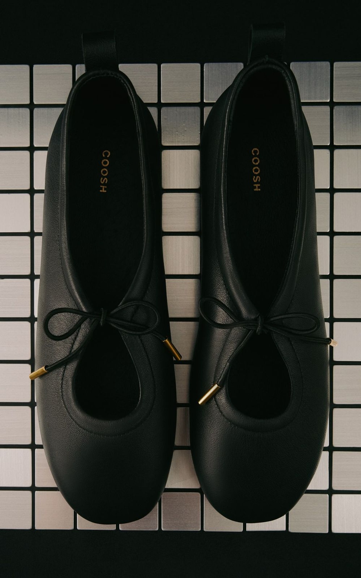 Lace-up Leather Ballet Flats AMÉLIE