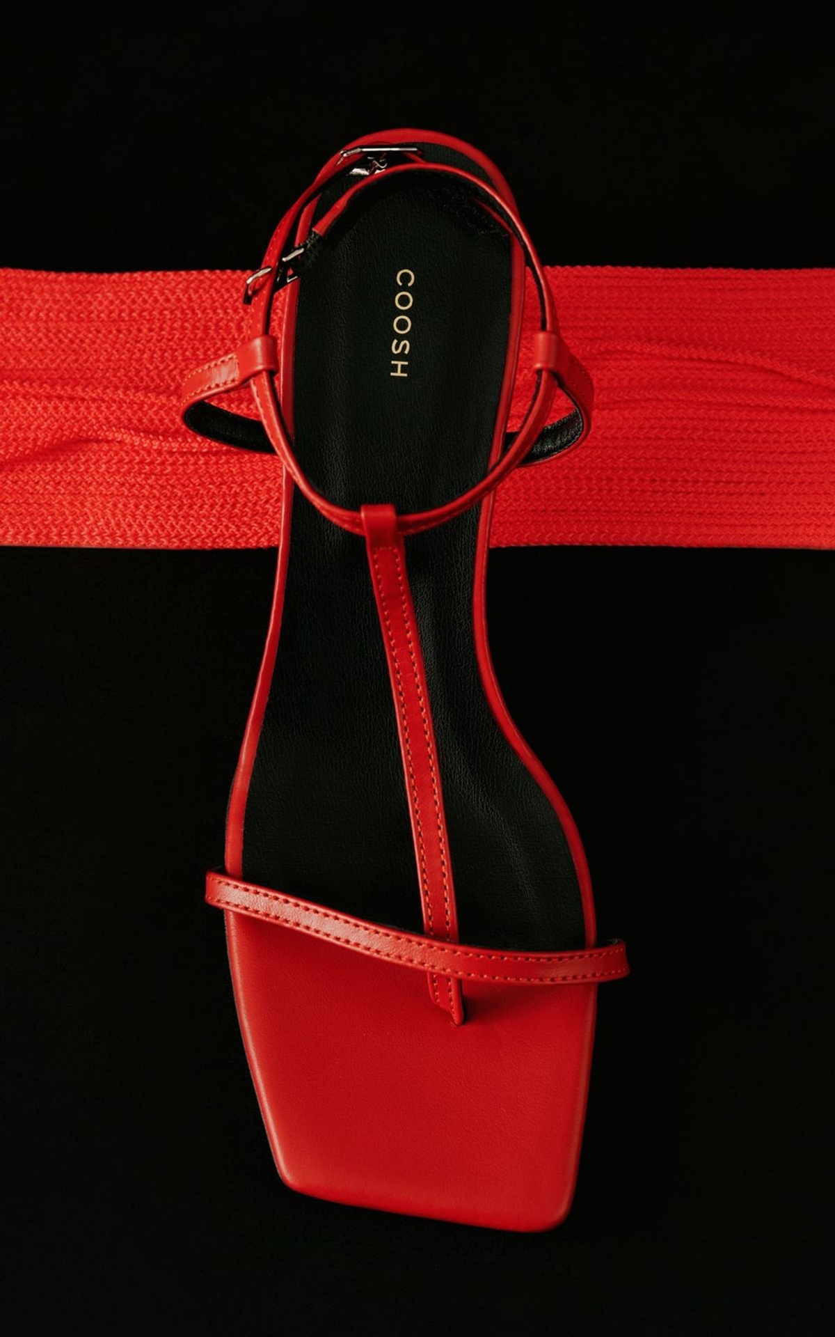 Leather Heeled Sandals with Thin Straps