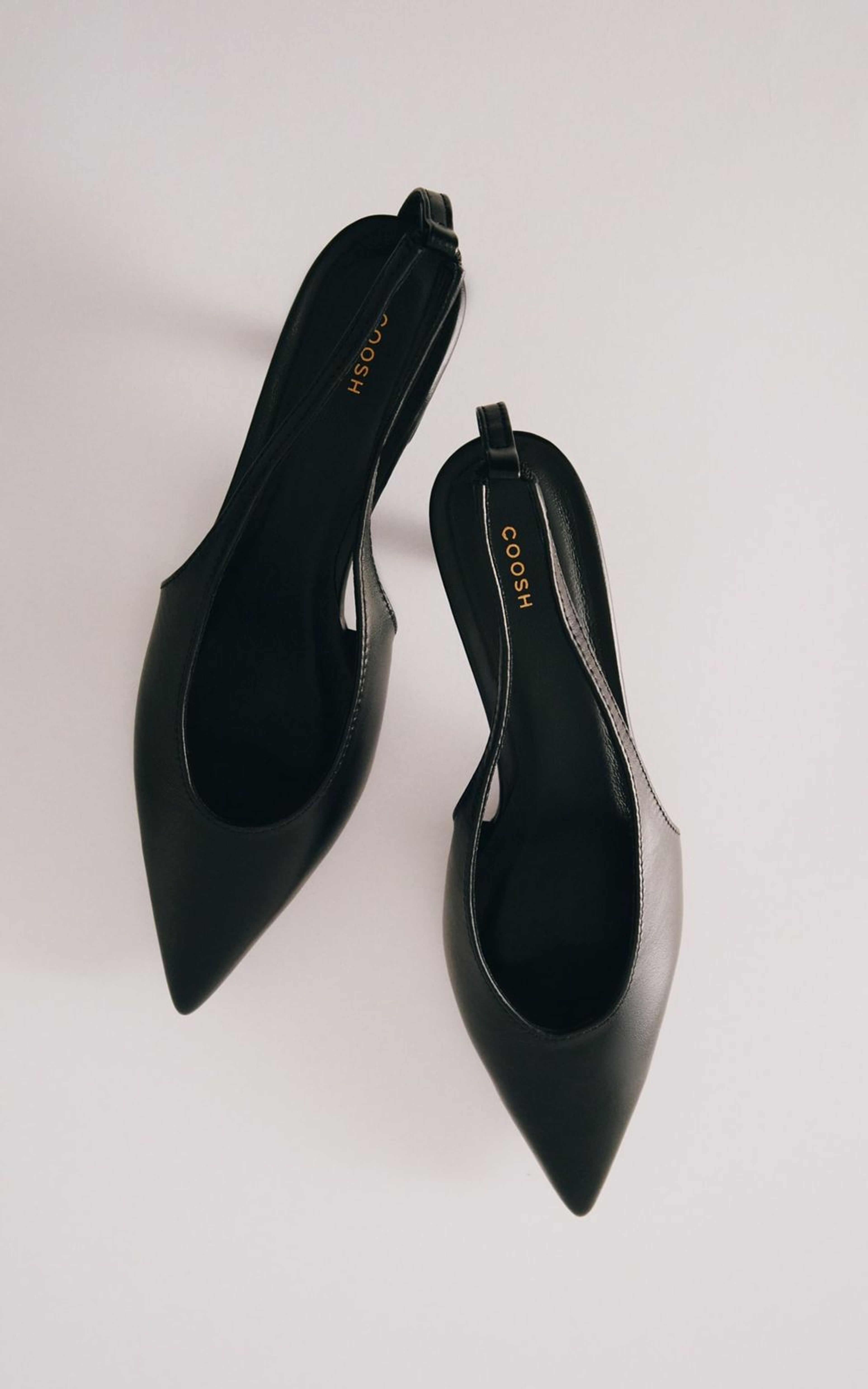 CONSTANCE Leather Slingbacks with Pointed Toe