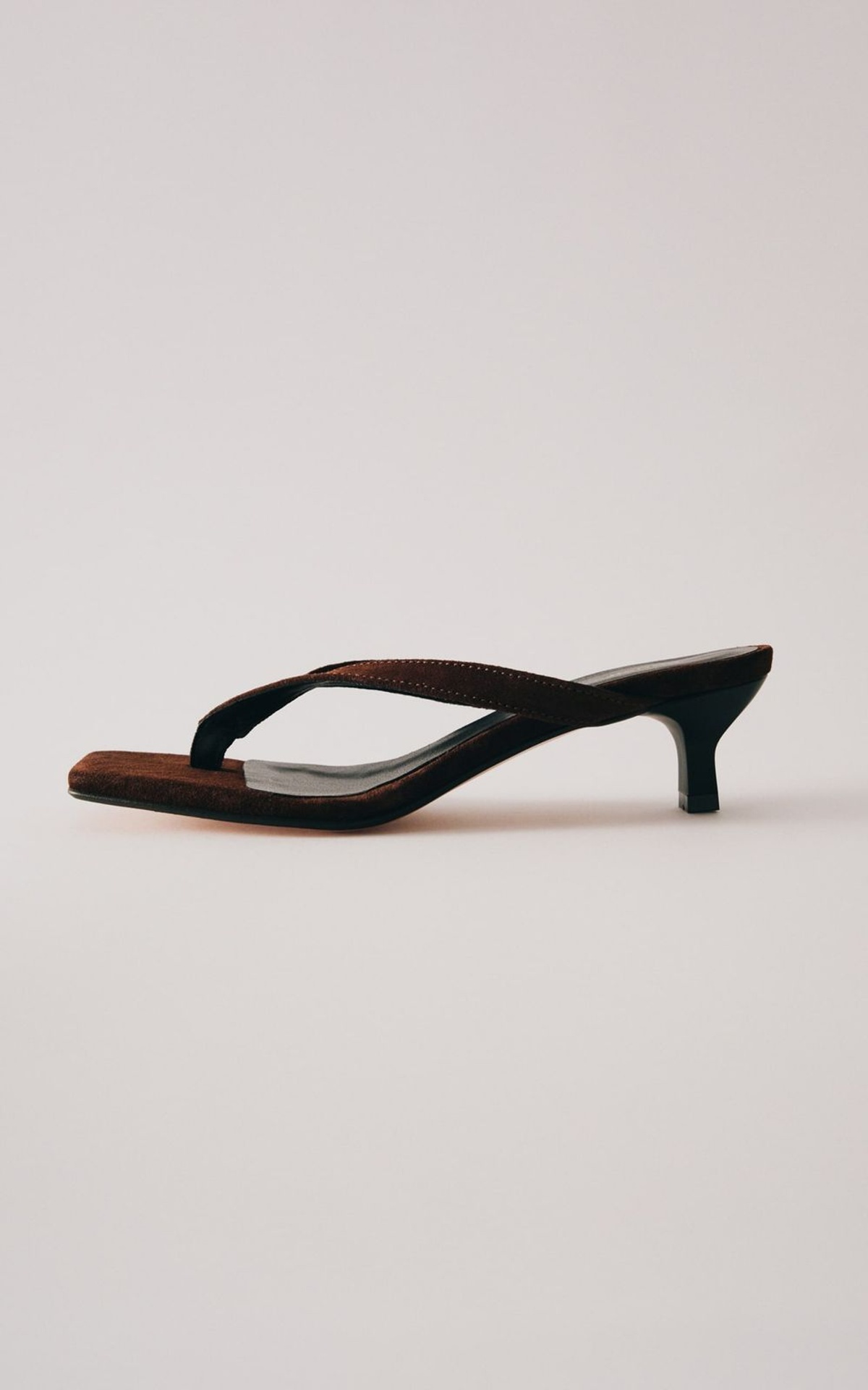 Suede Slides-Mules on Kitten Heels