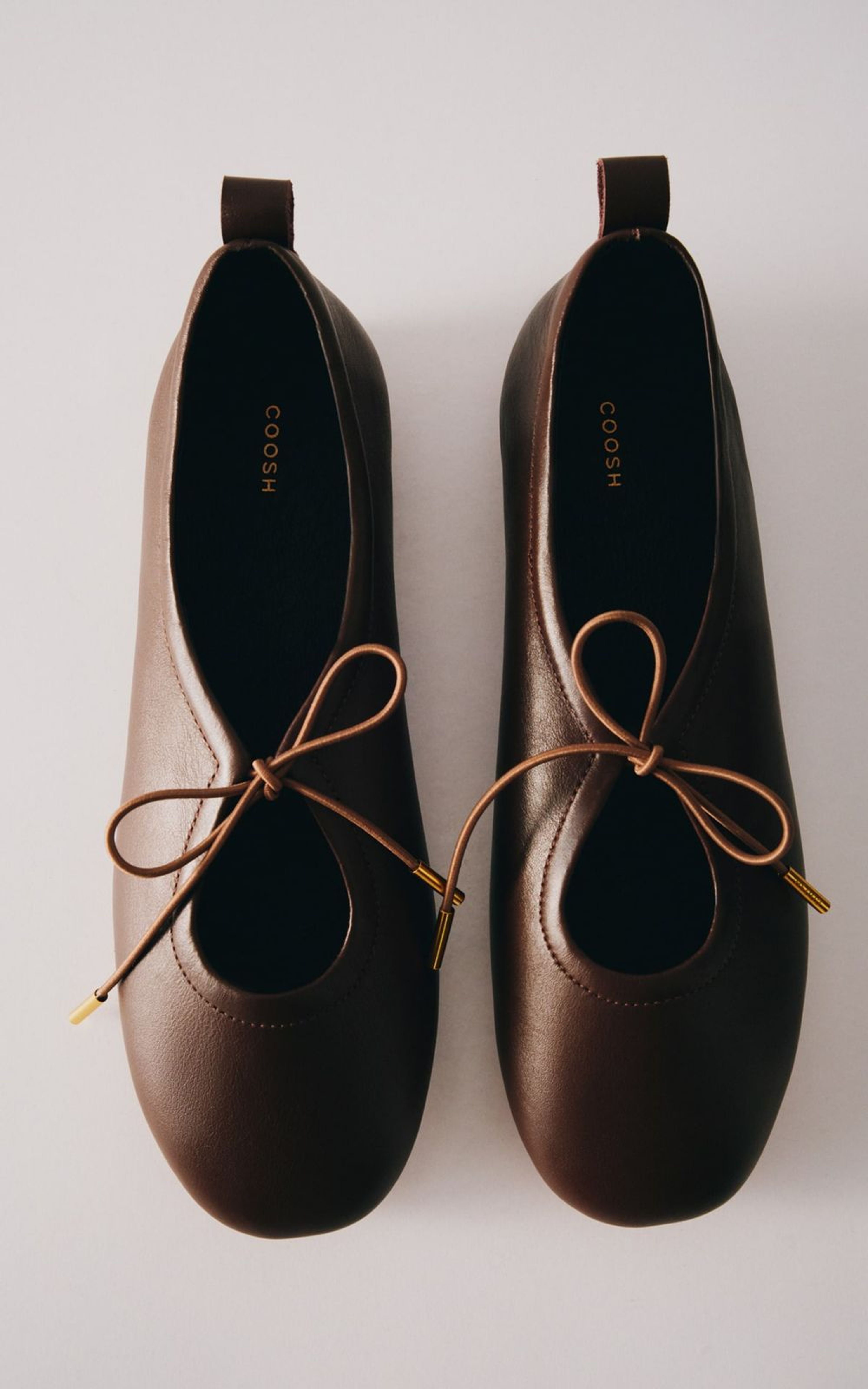 Lace-up Leather Ballet Flats AMELIE