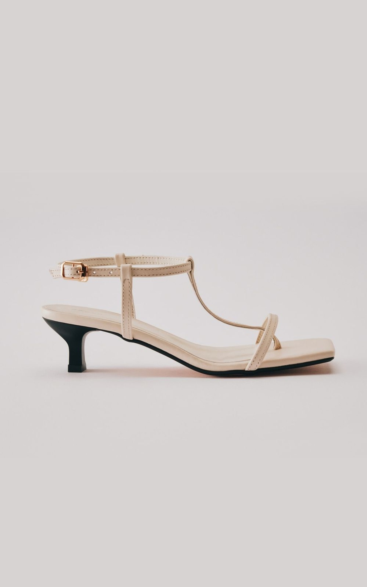 Leather Heeled Sandals with Thin Straps
