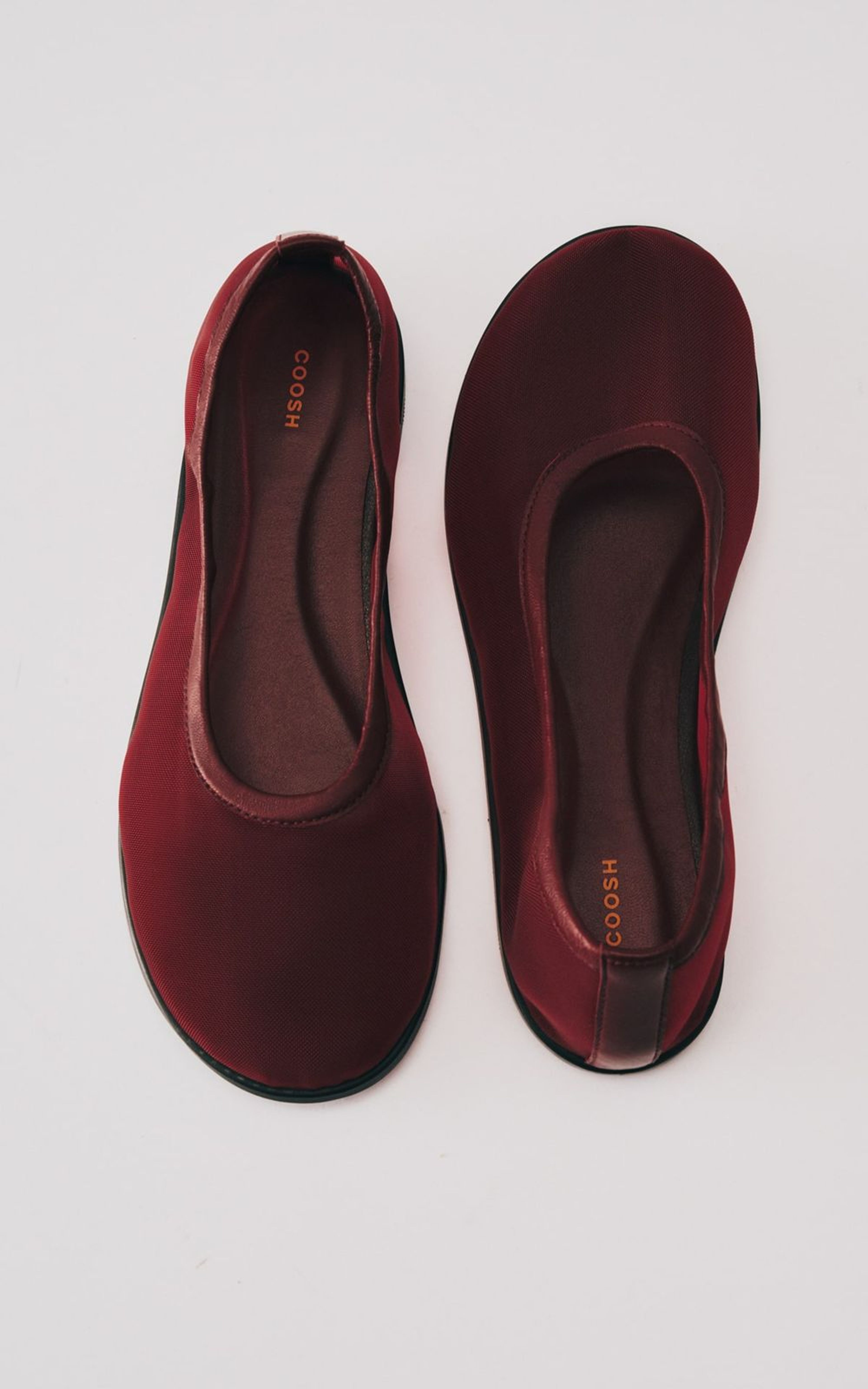 Балетки напівпрозорі в сітку з круглим мисом