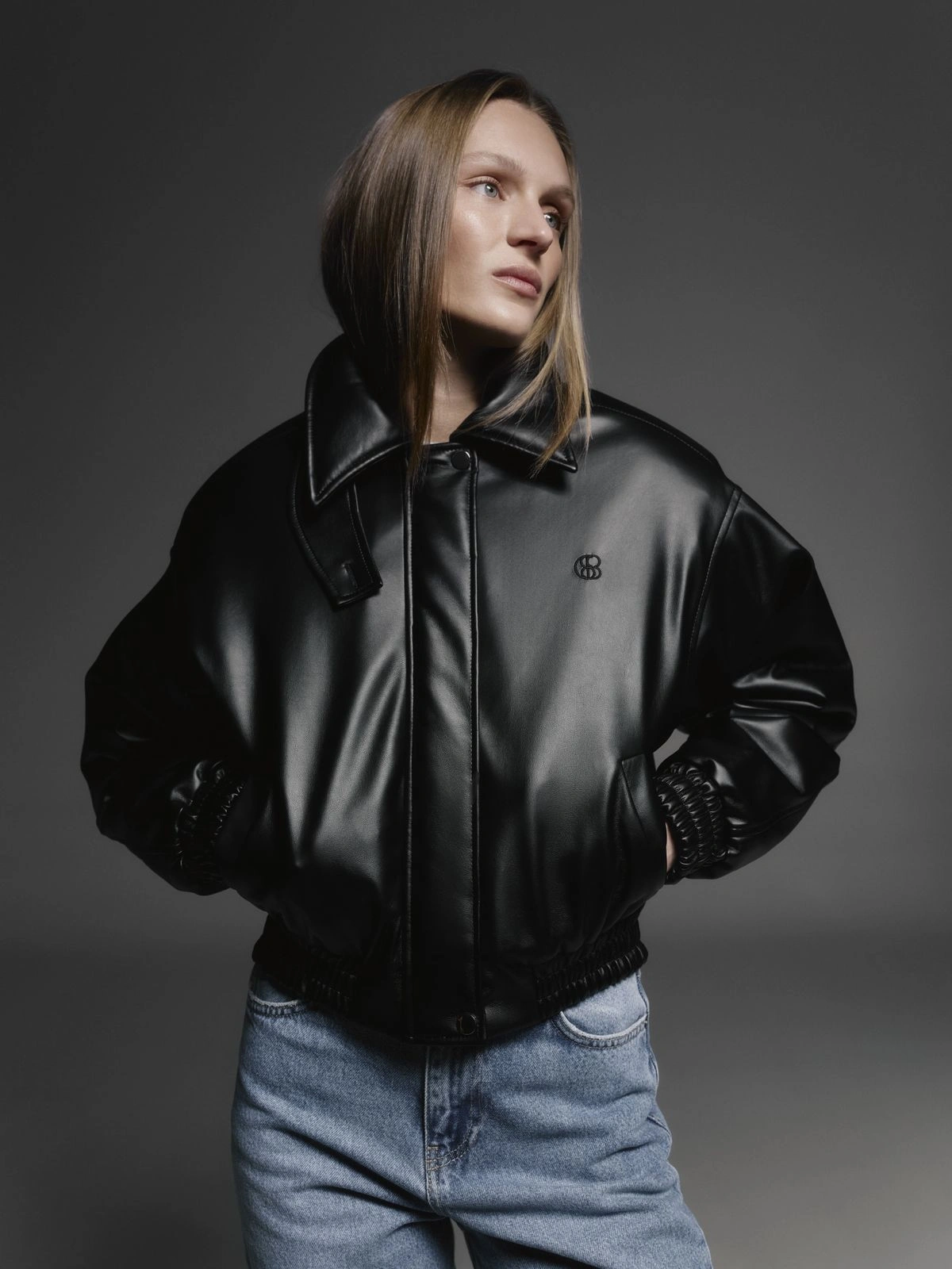 Insulated Puffed Bomber Jacket