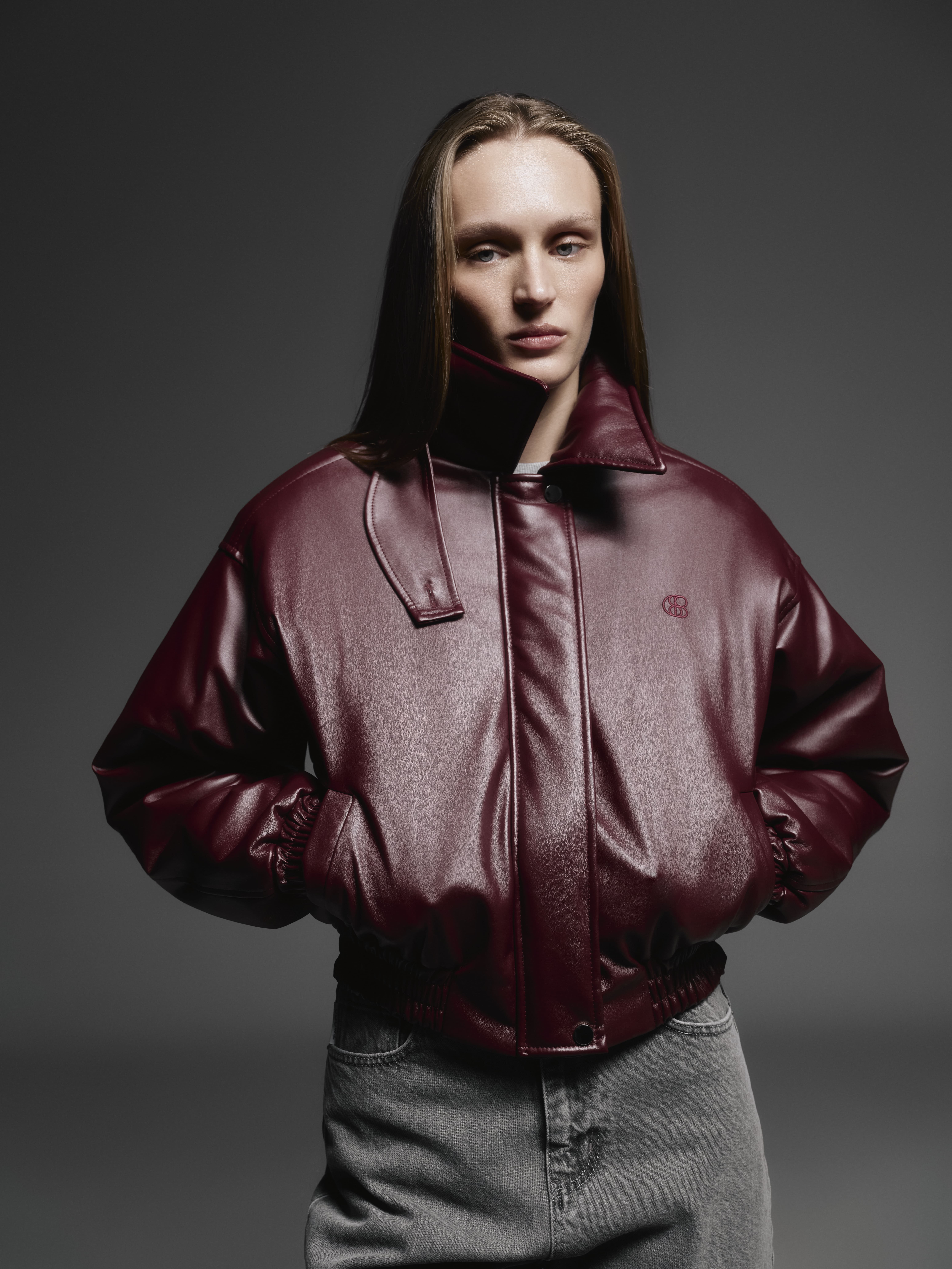 ★OY★BACK POCKET DOUBLE ZIP BOMBER-BURGUNDY★正規品/送料込 ☆OY☆BACK POCKET DOUBLE ZIP BOMBER-BURGUNDY☆正規品/送料込